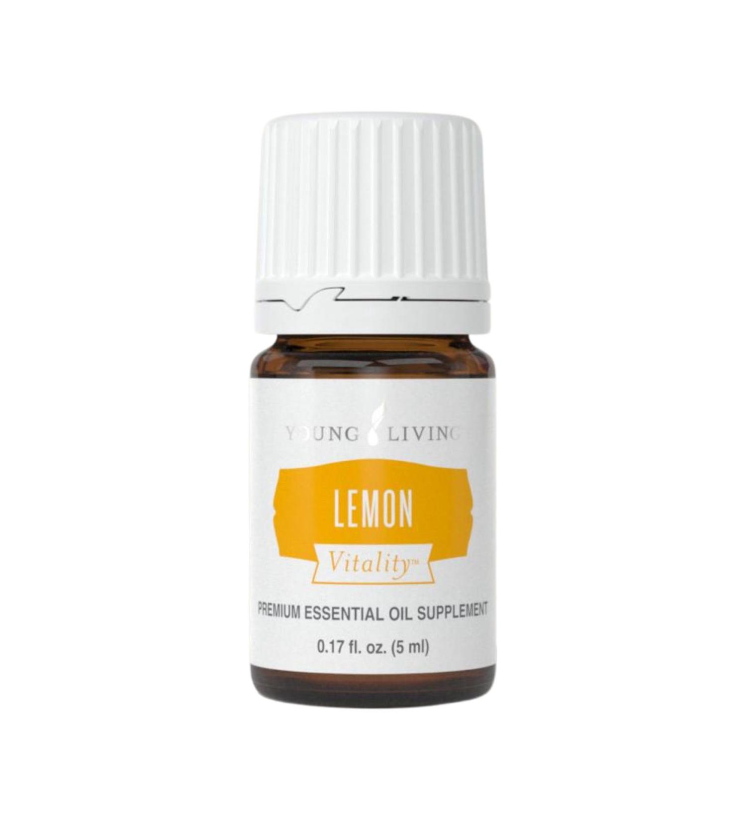 Young Living Lemon Vitality Essential Oil - 100% Pure Food-Grade Citrus Flavor Enhancer for Culinary & Beverage - Antioxidant & Immune Support - 5ml Worldwide Shipping - Buy Online on GoSupps.com