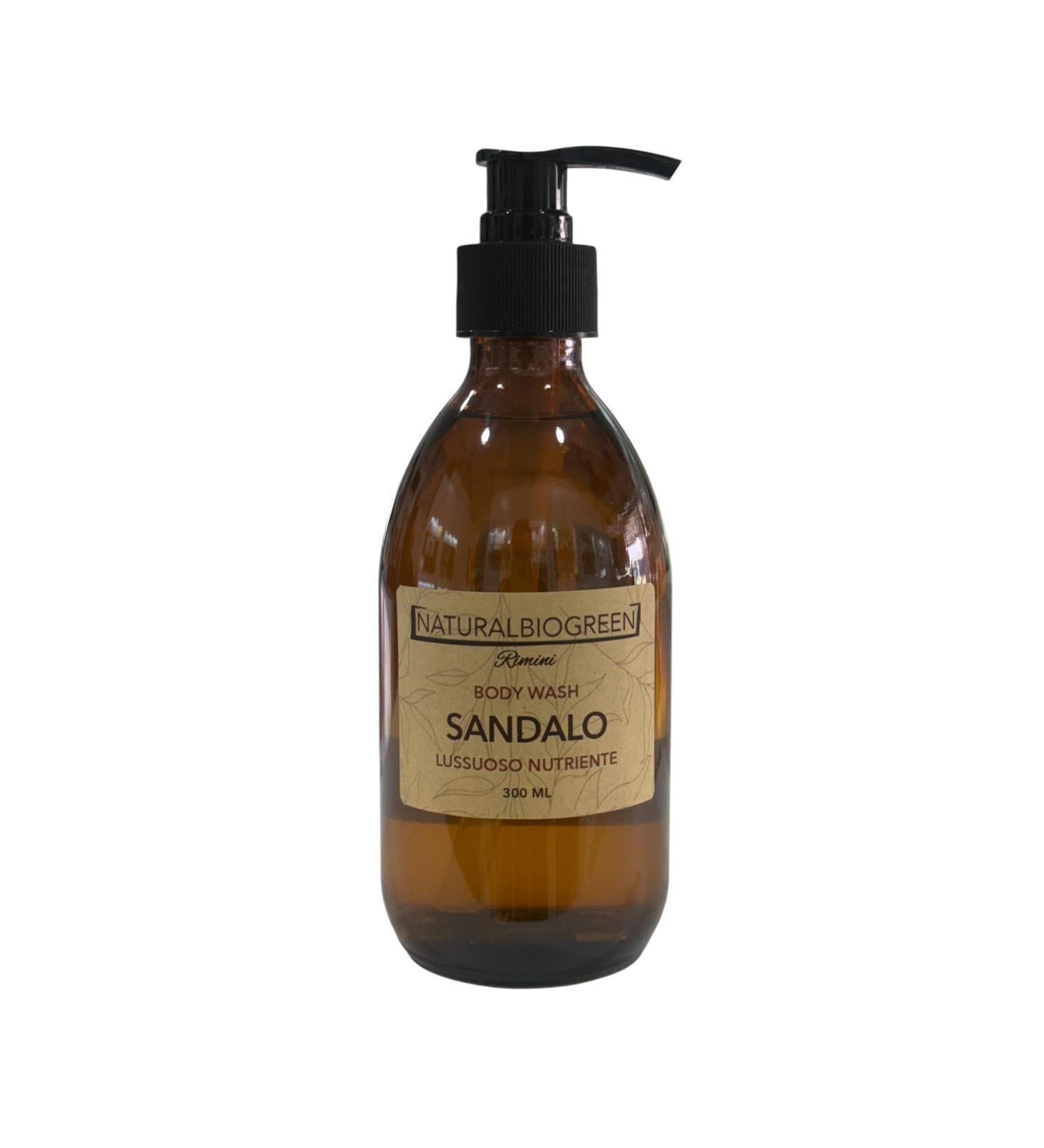 Naturalbiogreen Shower gel with sandalwood scent luxurious nourishing 300 ml