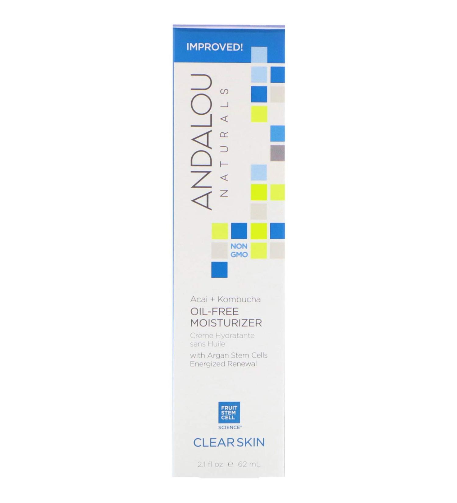 Andalou Naturals Acai and Kombucha Oil-Free Moisturizer 2.1 Ounce 4 units