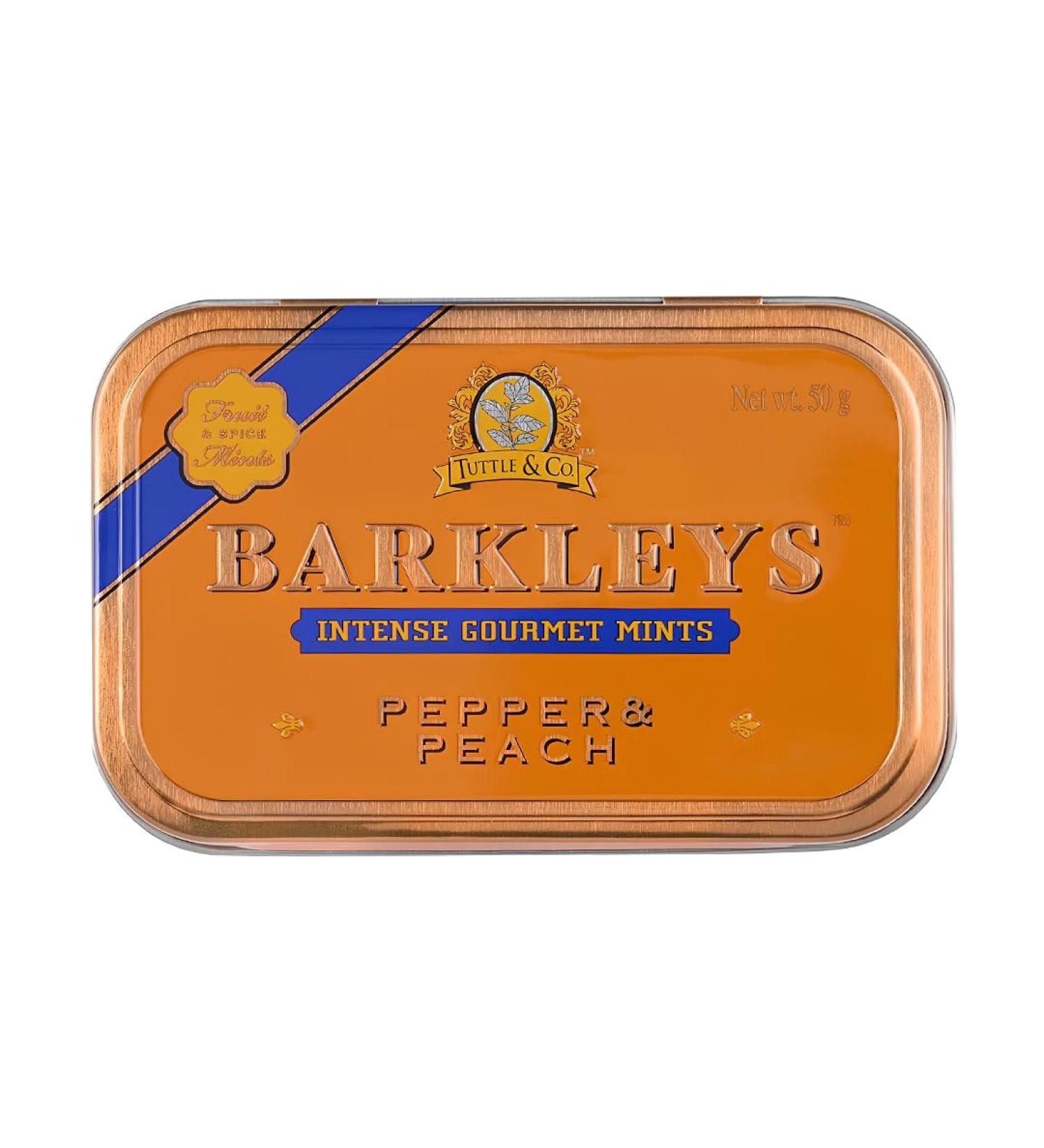 Barkleys Pepper & Peach Gourmet Mints 50g - Premium International Shipping - Unique Flavors for Connoisseurs - Buy Online on GoSupps.com