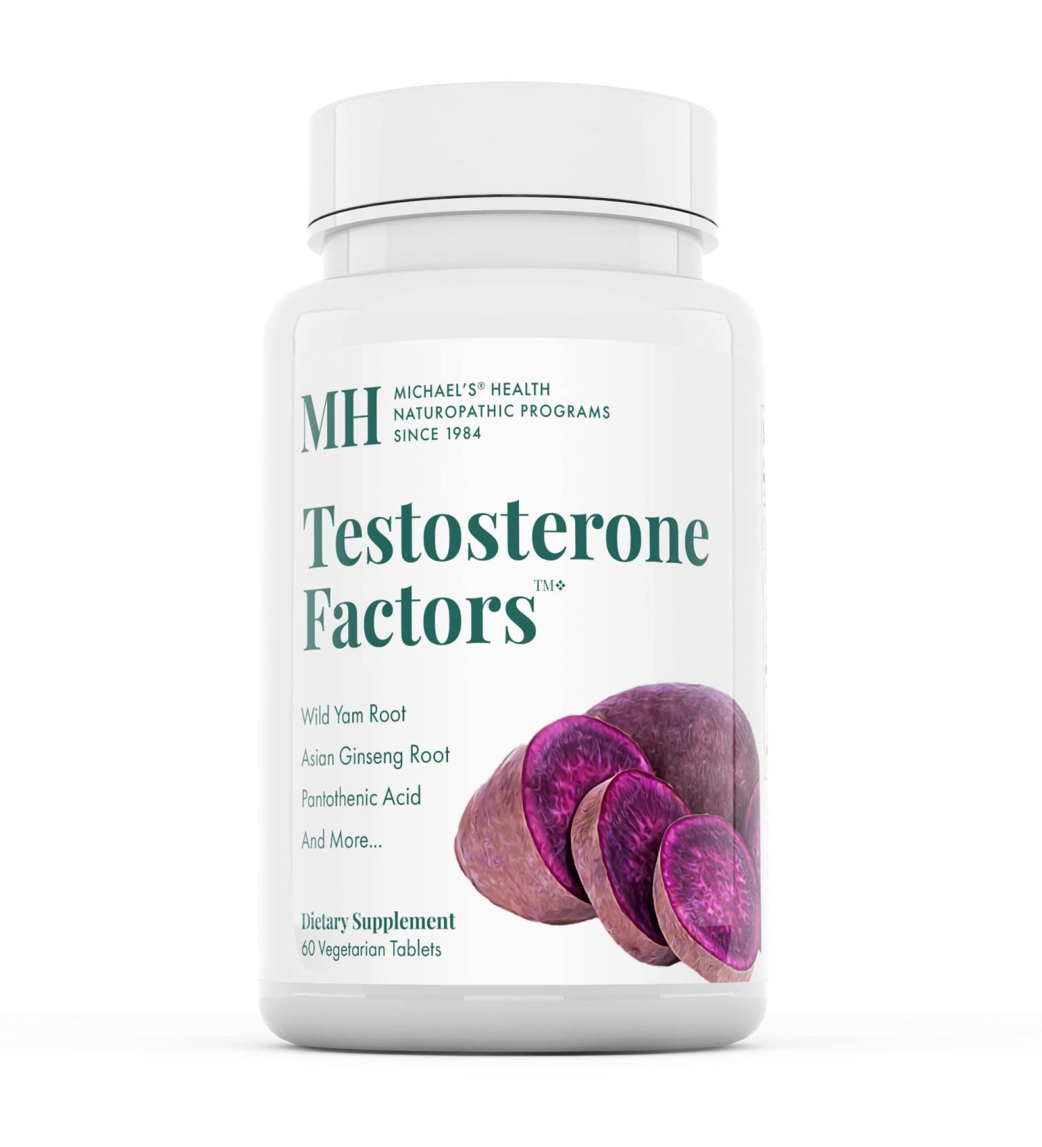 MICHAEL'S Health Naturopathic Programs Testosterone Factors - 60 Vegetarian Tablets - Nutrients to Support Testosterone Production - Kosher - 60 Servings - Buy Online on GoSupps.com