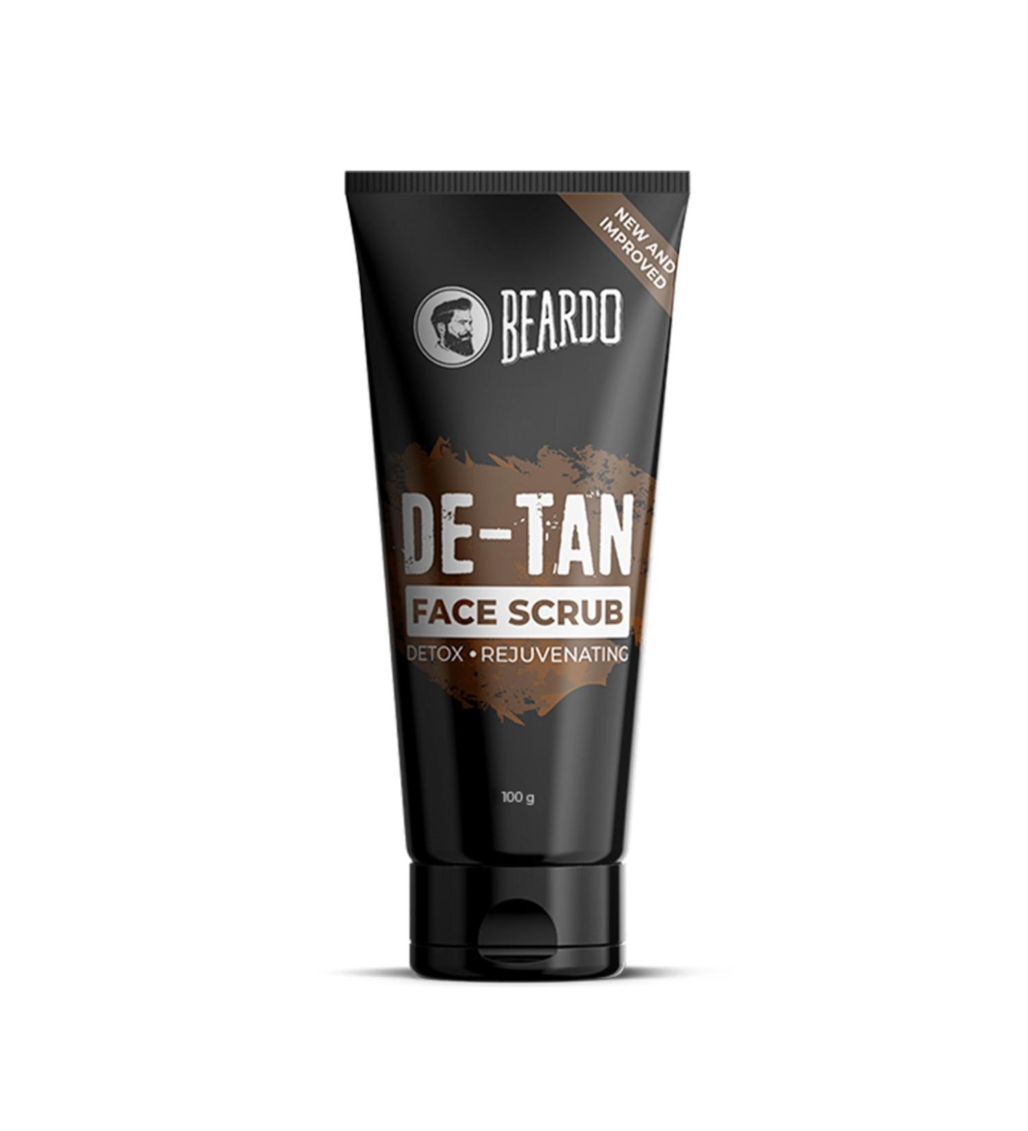 Beardo DeTan Face Scrub for Men 100 gm | Coffee Scrub for Blackhead & Tan Removal | Natural Glow | Rejuvenates Skin New 100 g (Pack of 1) - Buy Online on GoSupps.com