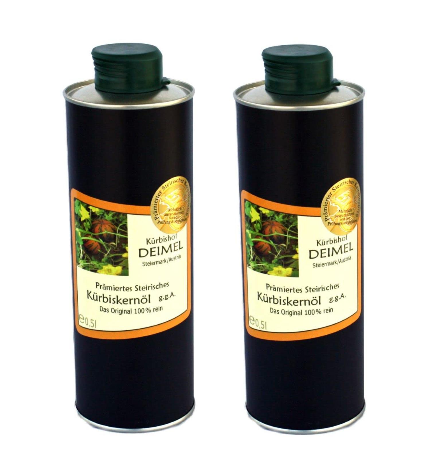 Buy Award-Winning Styrian Pumpkin Seed Oil G.G.A. - 2 x 500 ml - International Shipping Available - Buy Online on GoSupps.com
