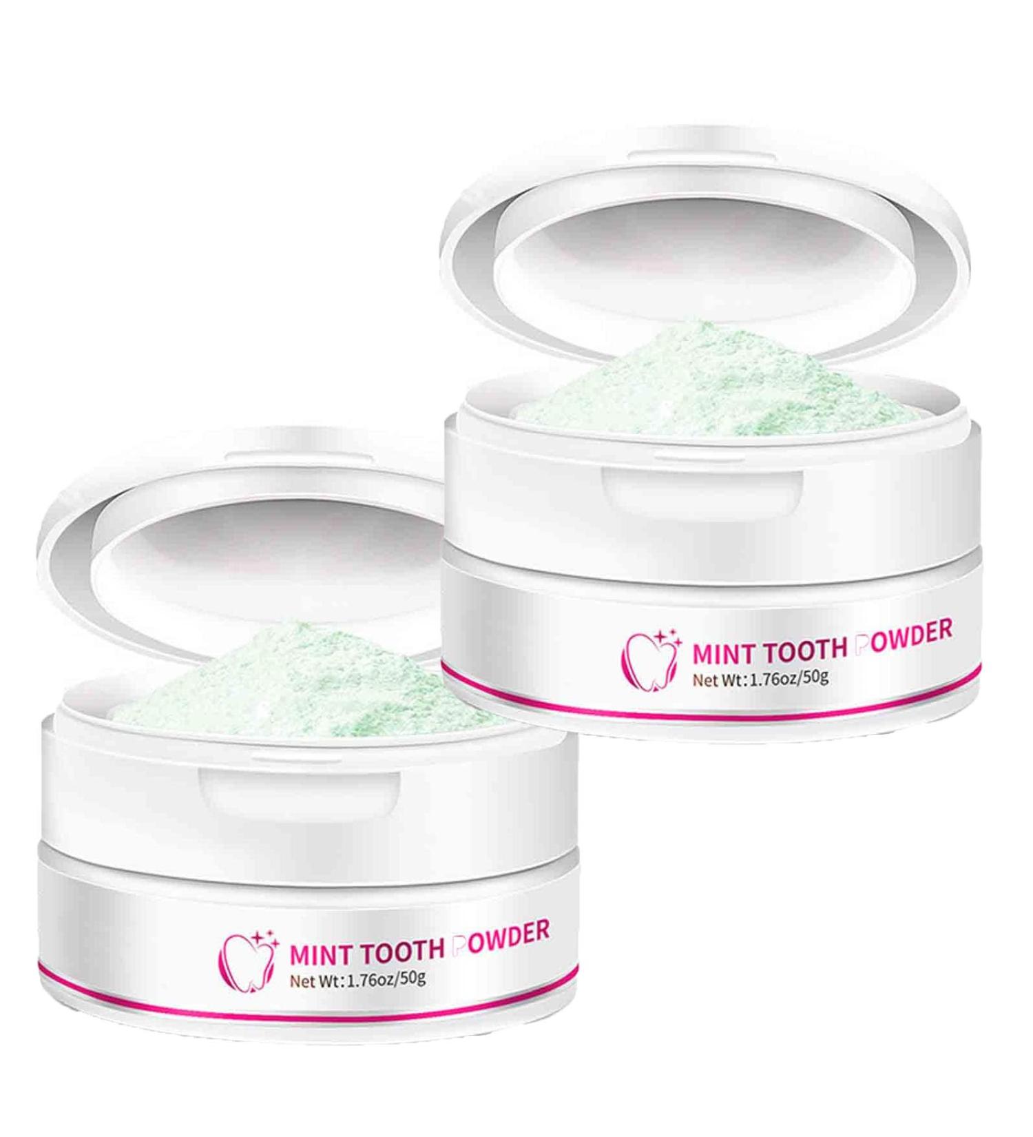 Crystal Clean Smile Powder | Mint Tooth Whitening & Spot Remover | Deep Cleaning Oral Care Set (2 pc) - Strengthen Enamel - Buy Online on GoSupps.com