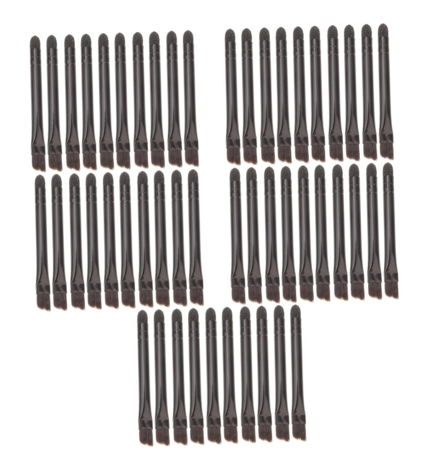 Beavorty Women Eyeshadow Brush 50 Pcs Eye Shadow Brush Eye Shadow Eyeshadow Eye Shadow Applicator Double Sided Lip Eyebrow Angled 5.8X0.7X0.5CMx5pcs Blackx5pcs - Buy Online on GoSupps.com