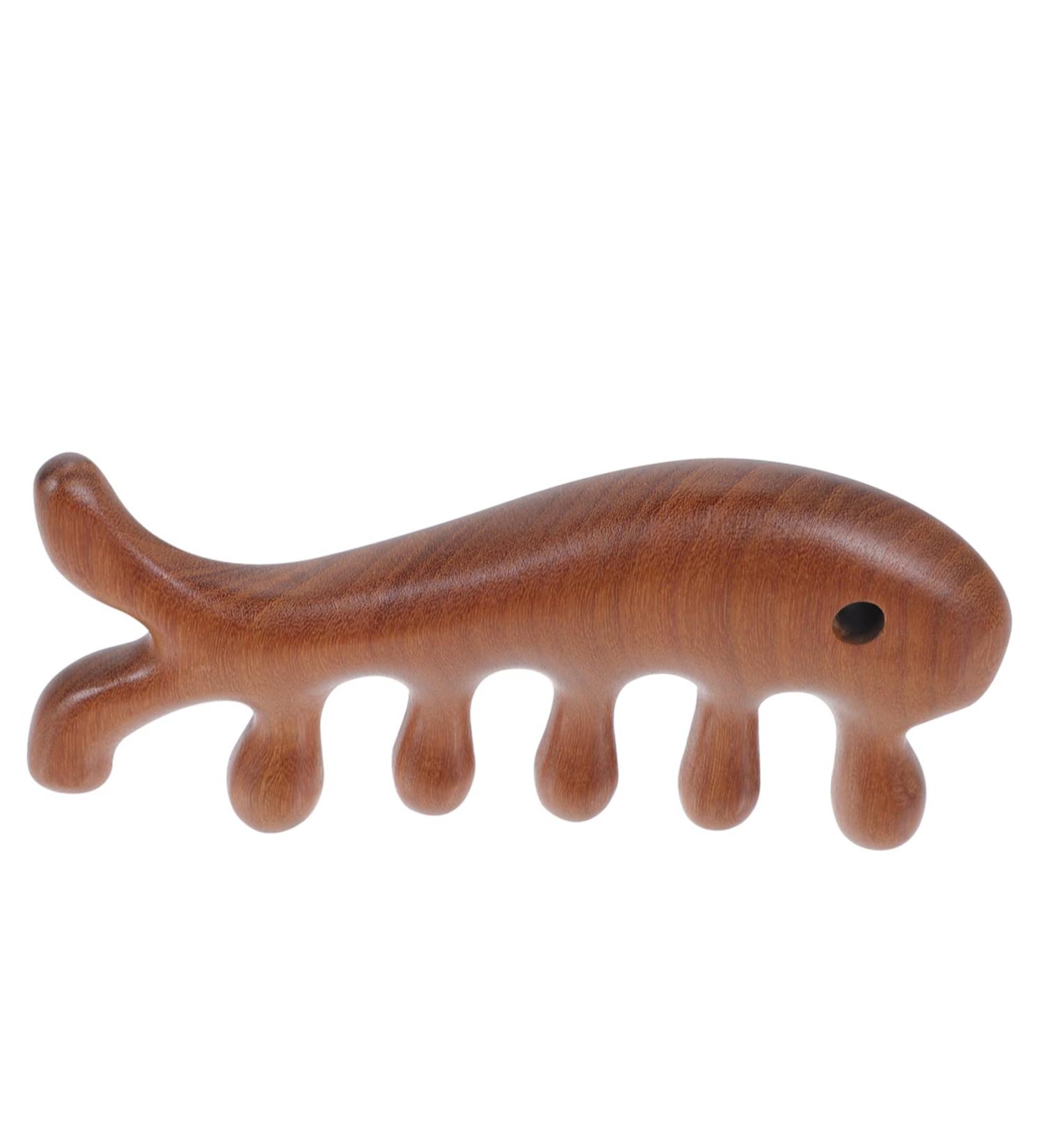 Marmerdo Fish-Shaped Wooden Massage Comb for Scalp - Ridge Design for Ultimate Relaxation | International Shipping - Buy Online on GoSupps.com
