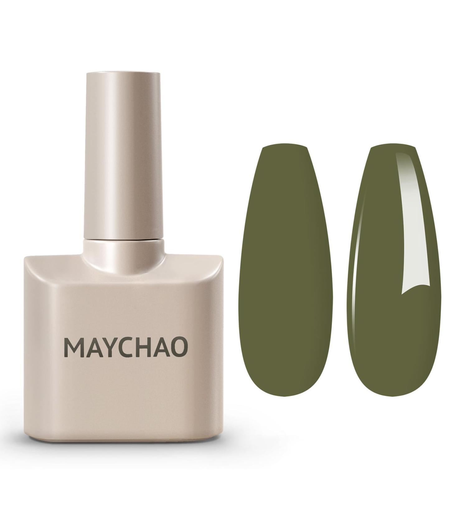 MAYCHAO 15ML Gel Nail Polish 1Pc Matcha Green Gel Polish Soak Off UV LED Nail Polish Nail Art Starter Manicure Salon DIY at Home 0.5 OZ - Buy Online on GoSupps.com
