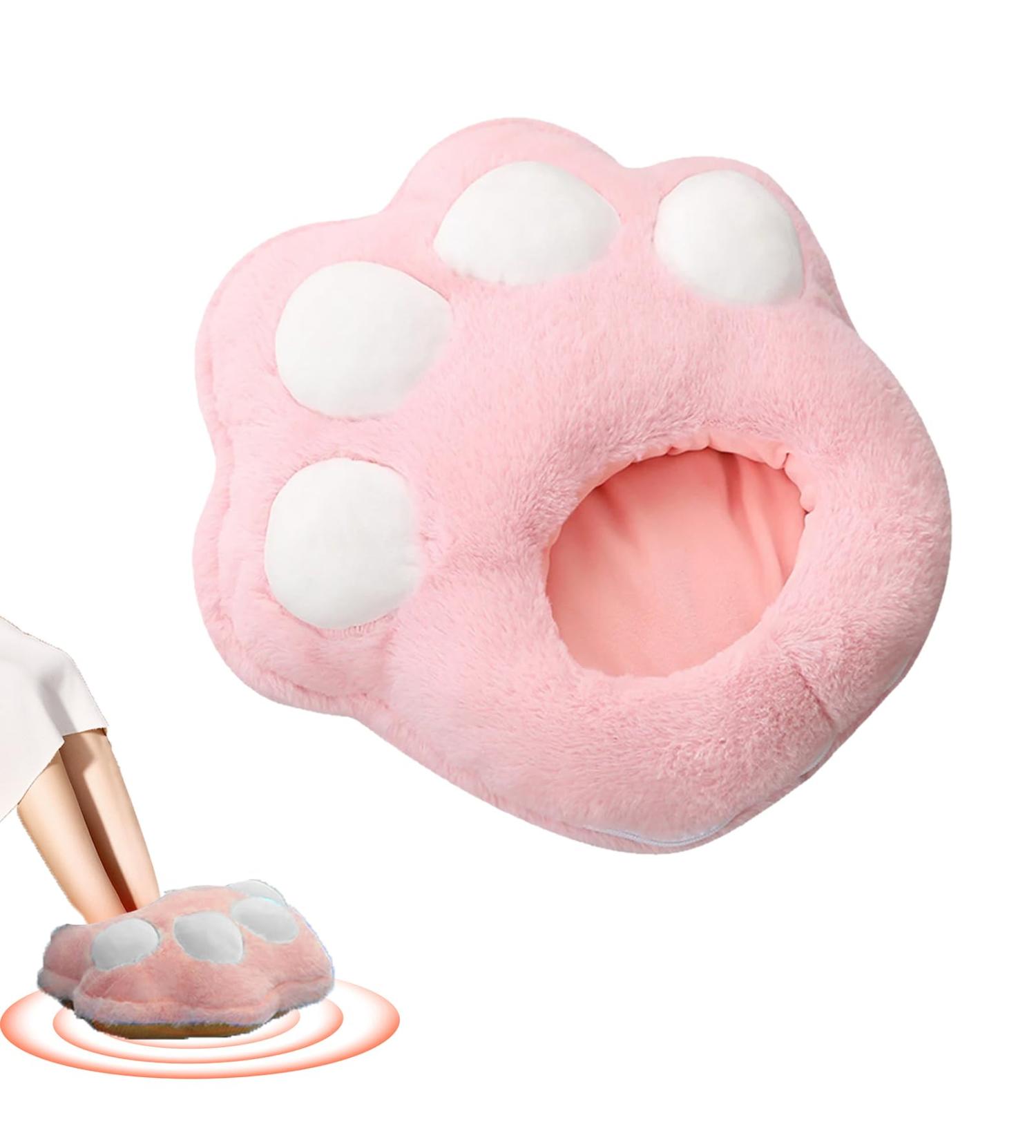 FECFUCY Heated Foot Warmers - Cozy Cat Paw Heating Pillows for Office & Travel | Pink Claw Model - Buy Online on GoSupps.com