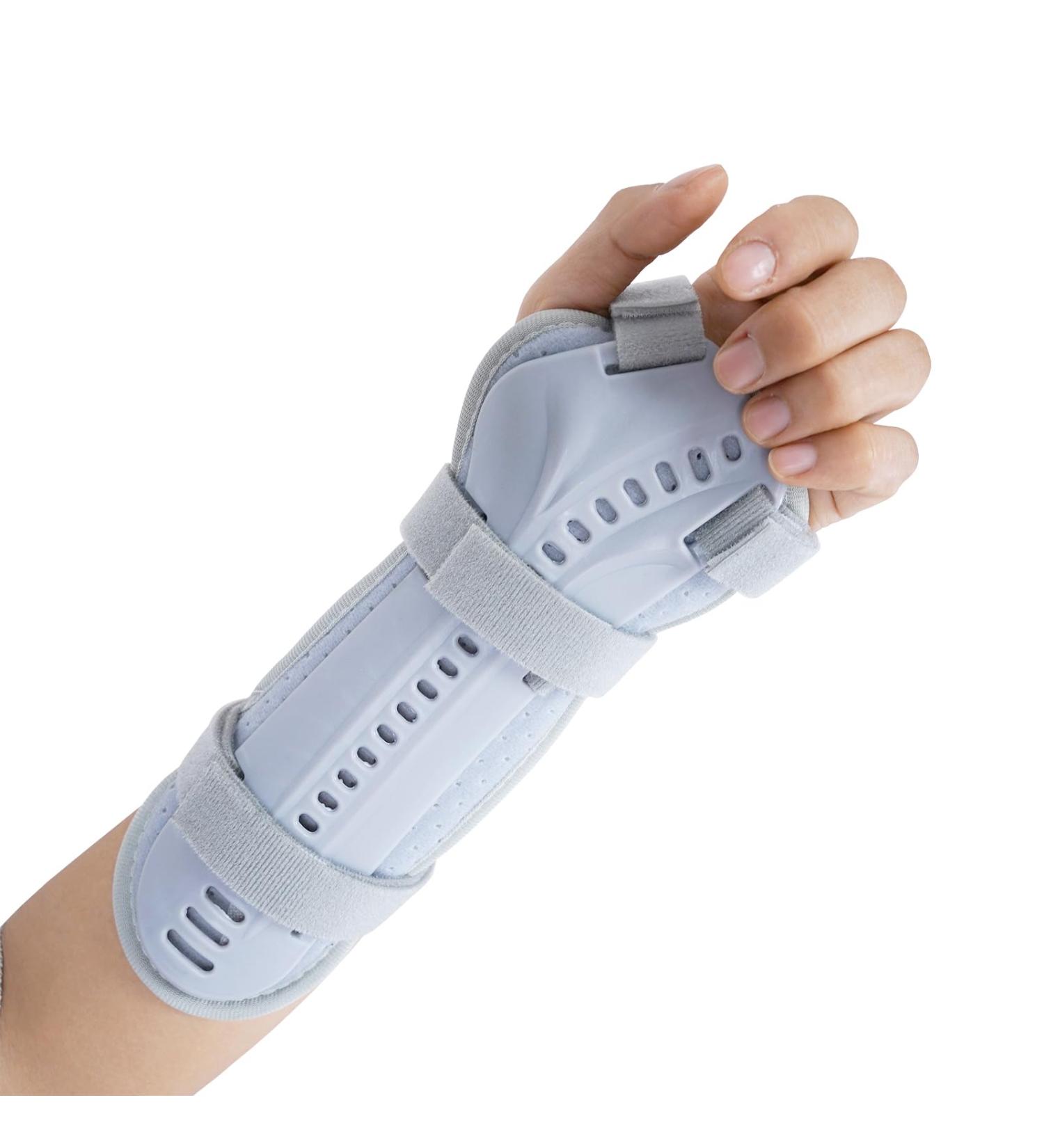 Wrist Fracture Splint & Brace for Pain Relief | Removable Left Hand Support for Fractures Sprains Arthritis & Tendonitis - One Size Fits Most - Buy Online on GoSupps.com