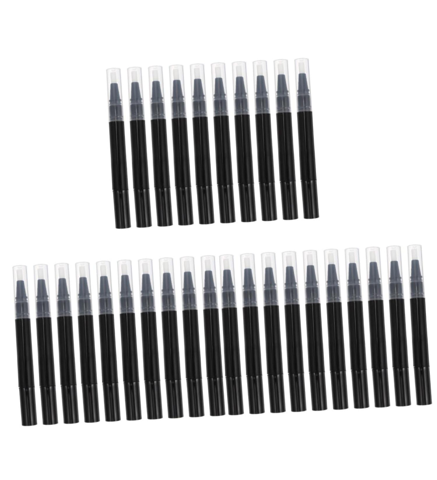 Buy 30 Pcs Nail Polish Twist Pens - Empty Makeup Liquid Applicators for Eyelash Growth Essential Oils and Cuticle Care - Black Set - Perfect for Nail Nutrition & Beauty Supplies - Buy Online on GoSupps.com
