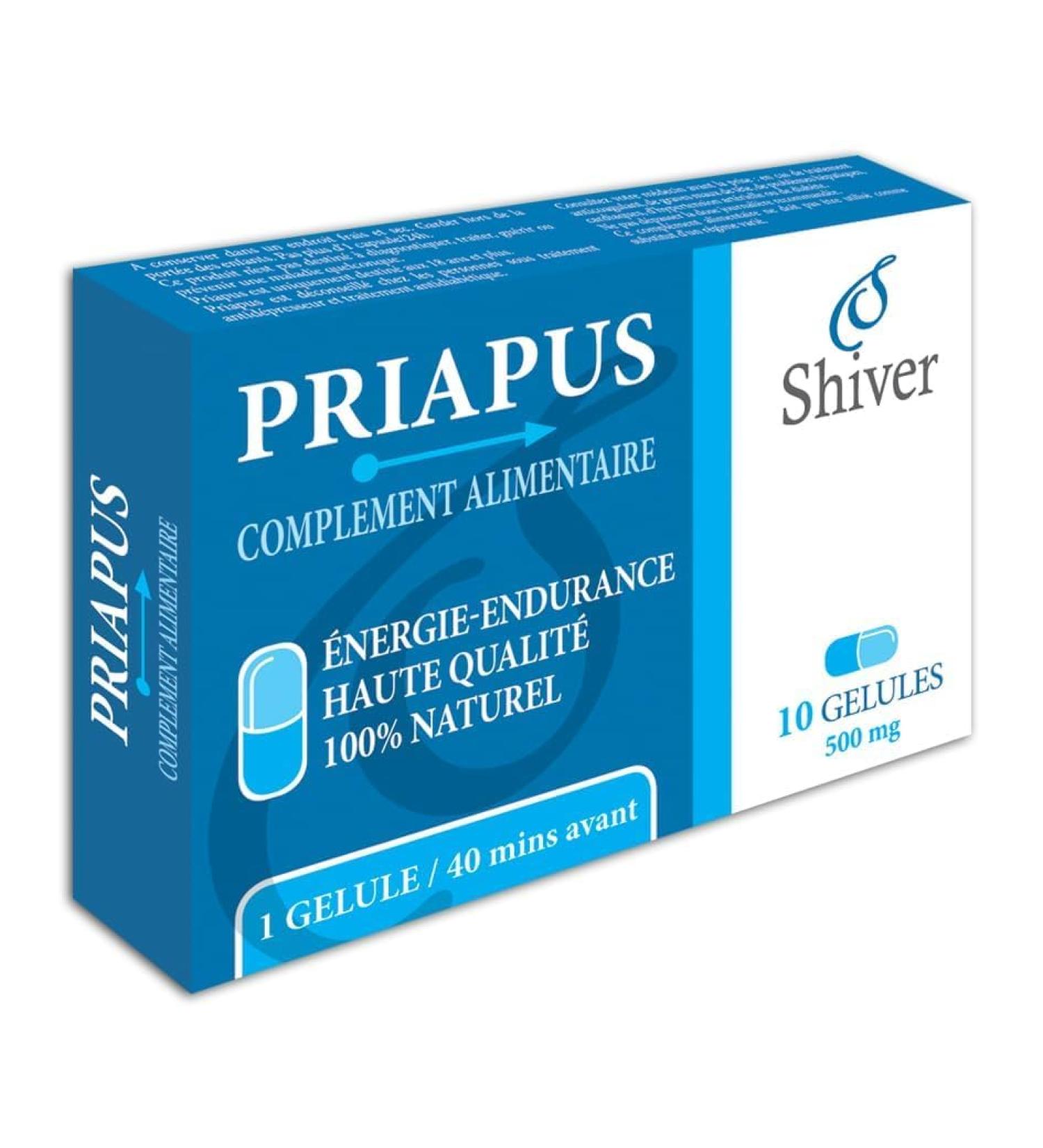 Shiver - Priapus - Ultra Powerful - Increased Energy | Performance | Endurance | - Ginseng - Men's Food Supplement - 10 Capsules - Buy Online on GoSupps.com