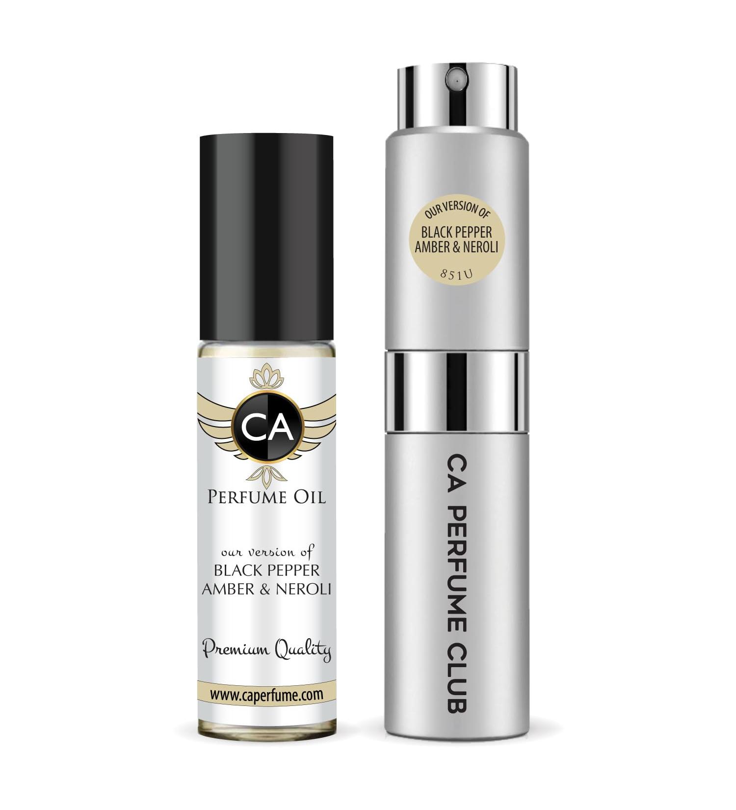 CA Perfume Duo Impression of Black Pepper Amber & Neroli For Women & Men Sprayer + Body Oil Roll-On Bottles 0.27 Fl Oz+0.33 Fl Oz - Buy Online on GoSupps.com