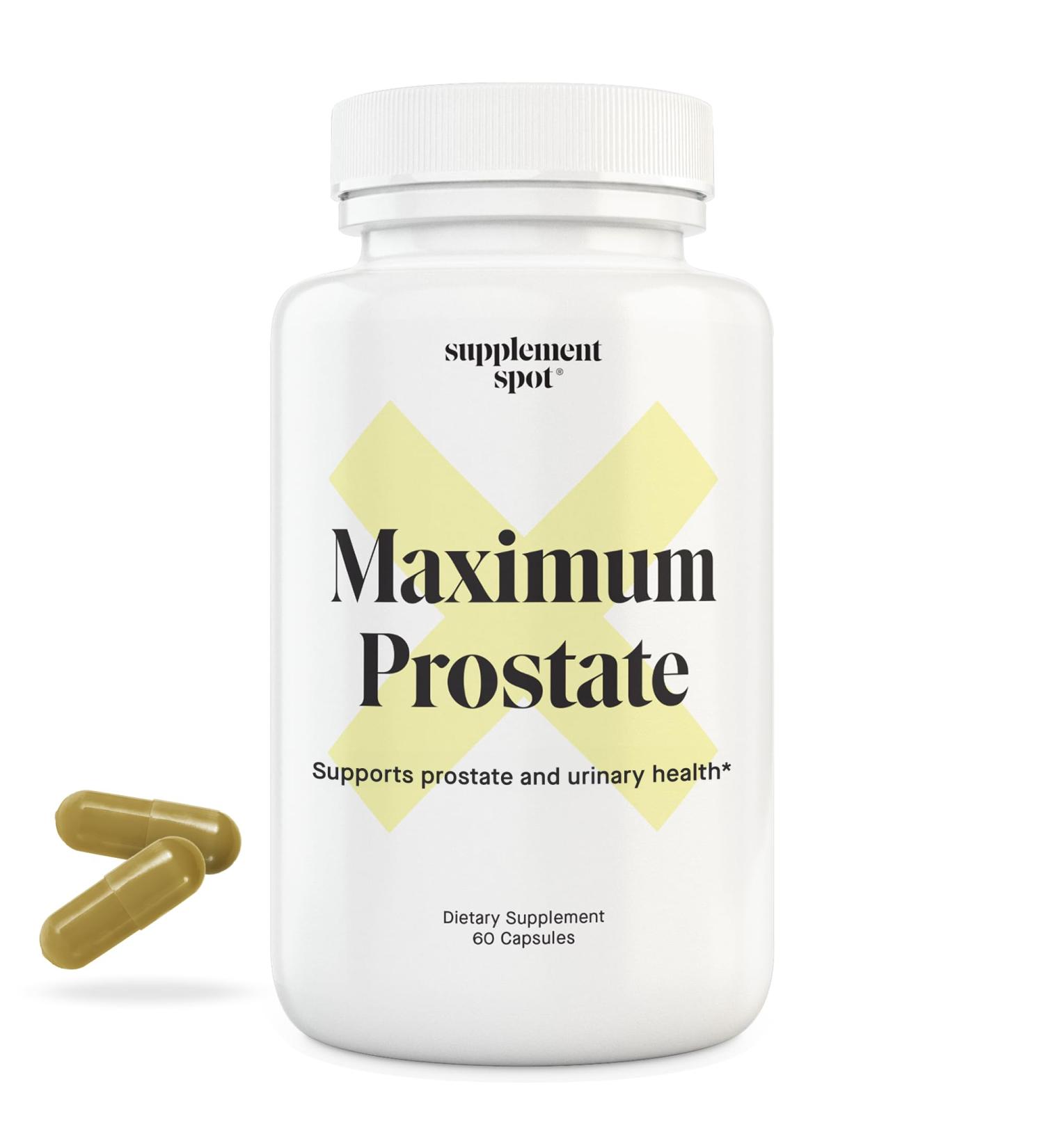 Maximum Prostate Supplements for Men 600 mg Beta Sitosterol & 100 mg DIM Per Serving Mens Health Supplements for Urinary Support & Bladder Control (60 Caps) - Buy Online on GoSupps.com
