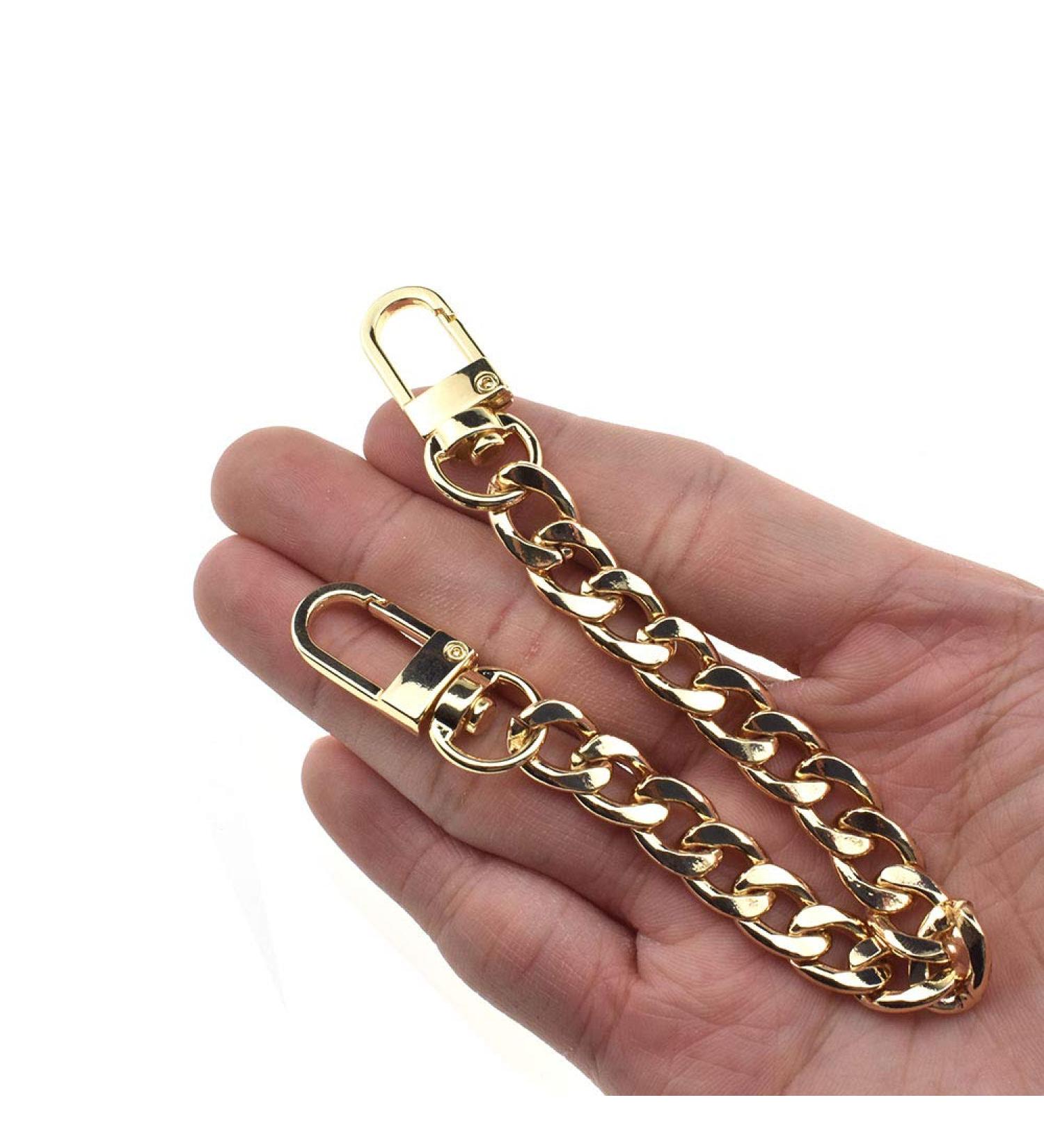 HAHIYO Purse Chain Strap Length 7.9 inches SPOT-ON Gold for Shoulder Cross Body Sling Purse Handbag Clutch Replacement Strap Comfortable Flat 0.4 Wide Enough 2.4mm Extra Thick Metal Strap 1 Pack Gold 7.9 inches - Buy Online on GoSupps.com