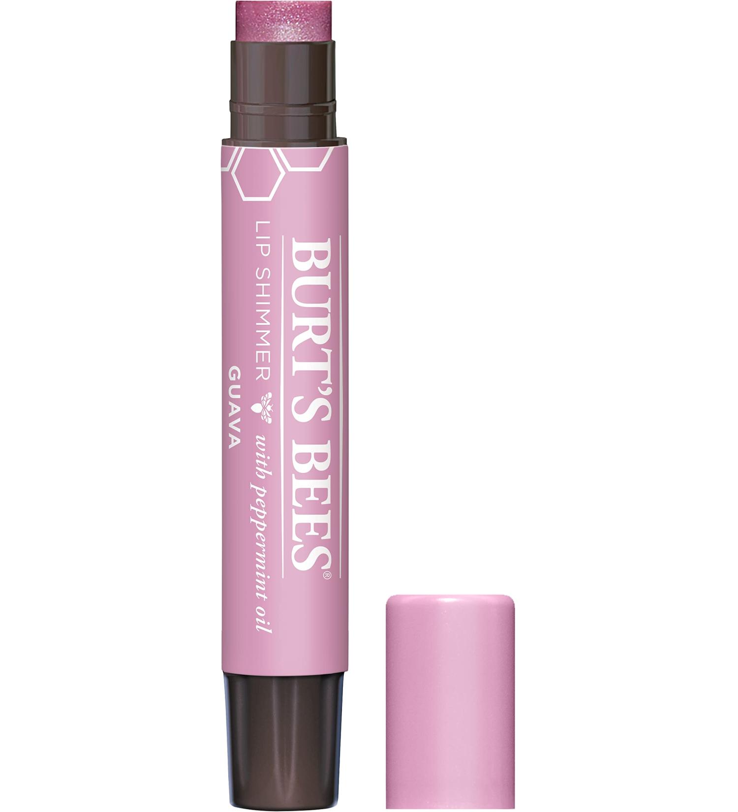 Buy Burt's Bees Tinted Lip Shimmer Guava | Natural Shiny Finish Lip Gloss with Peppermint Taste | International Shipping - Buy Online on GoSupps.com