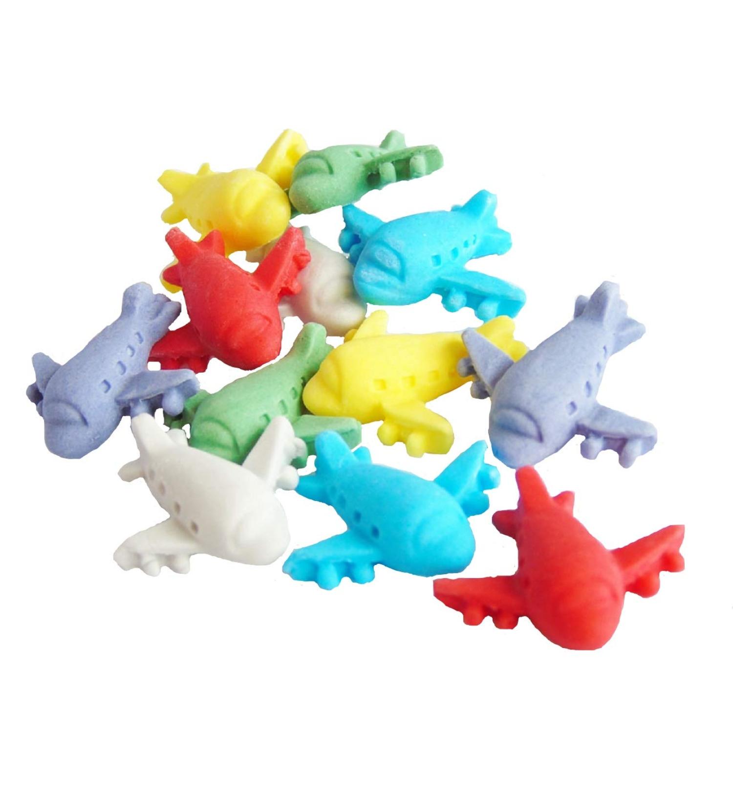 Birthday Cake Cupcake Topper Decorations 12 Mixed Novelty Edible Planes