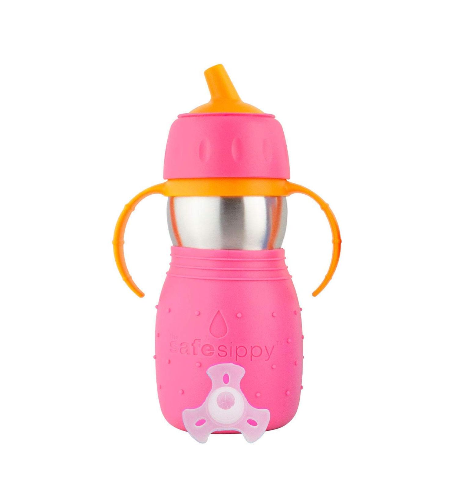 Safesippy Children's Drink Cup in Pink - Spill-proof BPA-free Sippy Cup for Kids - Buy Online on GoSupps.com