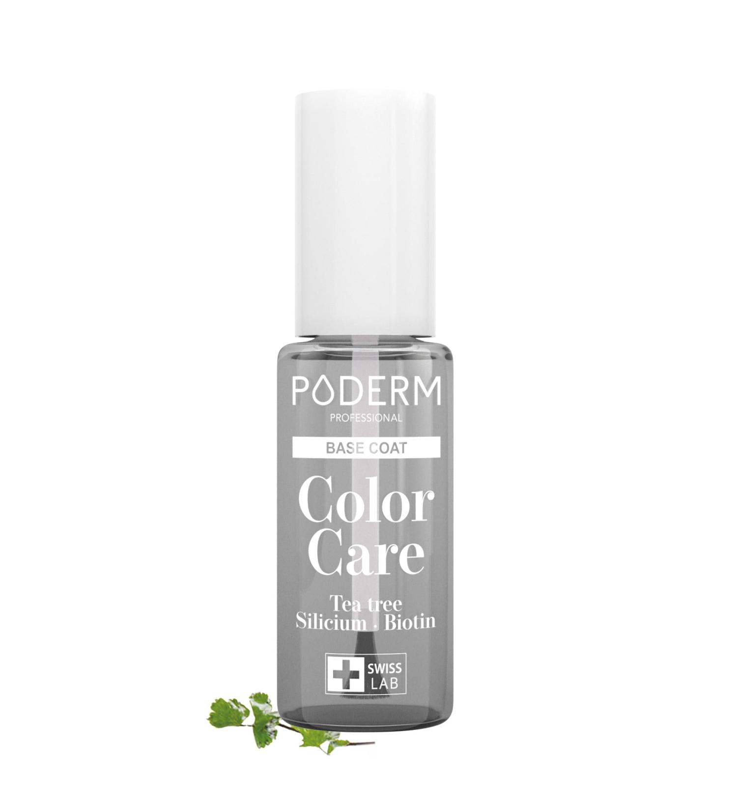 Poderm Base Coat Protection with Tea Tree Oil | Natural & Vegan - Long-Lasting Color | Swiss Lab Quality - Buy Online on GoSupps.com