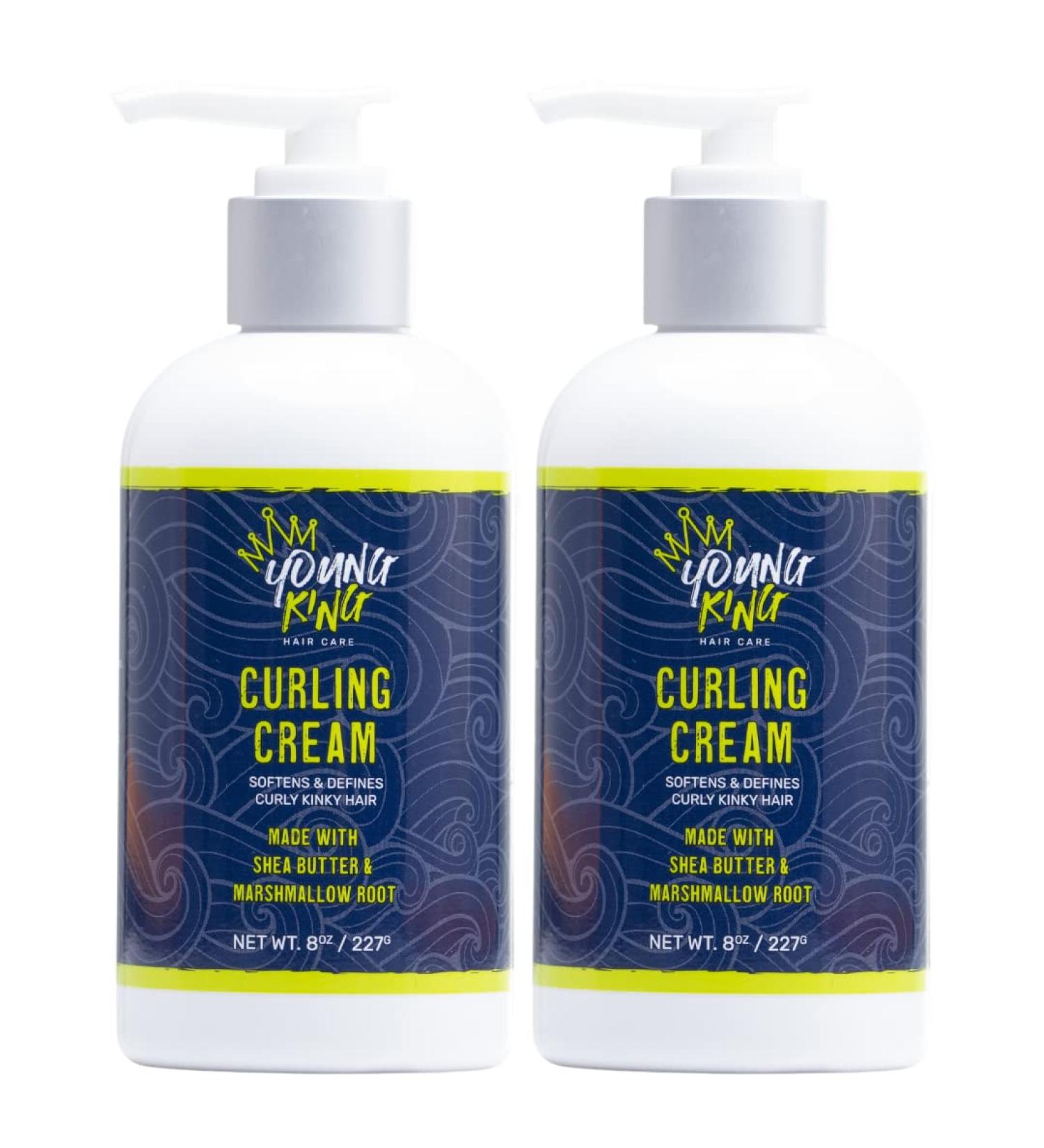 YOUNG KING HAIR CARE Kids Curling Cream for Boys | Moisturize, Enhance & Define Curls | Plant-Based, Harm-Free | 8 oz (Pack of 2) - Buy Online on GoSupps.com