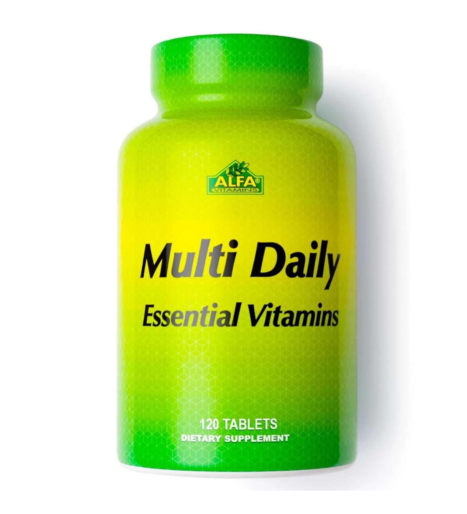 ALFA VITAMINS Multi Daily Vitamins Essential Vitamins to Support The Immune System and Promote a Healthy Lifestyle - 120 Tablets - Buy Online on GoSupps.com
