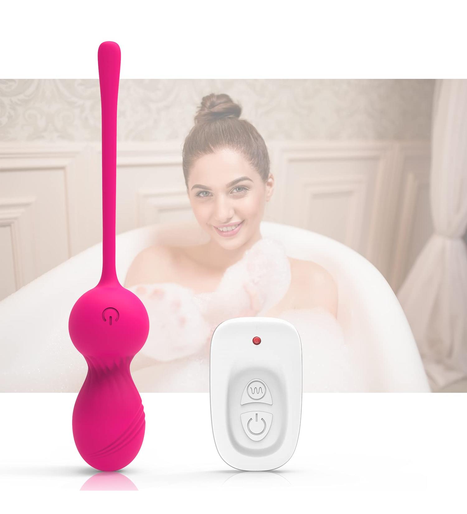Pelvic Exercise Ball - 16 Modes, Remote Control - Pink Red - Buy Online on GoSupps.com
