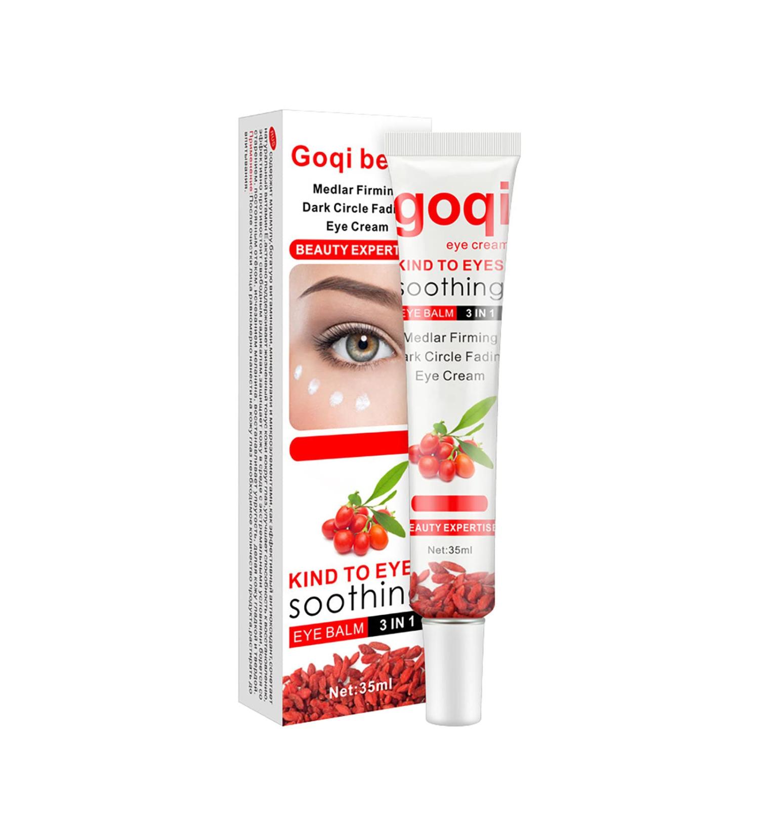 Goji Berry Eye Tanning Solution: Removes Eye Bags, Dark Circles & Crow's Feet | Moisturizing & Fading Dark Circles | Popular Gift for Men & Women - Buy Online on GoSupps.com