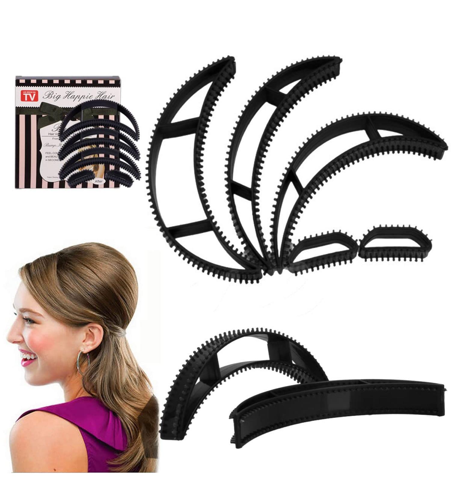 PSADKID Black Styling Coiler Set - 5 Pack Hair Bumpits for Volume Insert, Fluffy Hairdressing Tools for Women and Girls - Buy Online on GoSupps.com