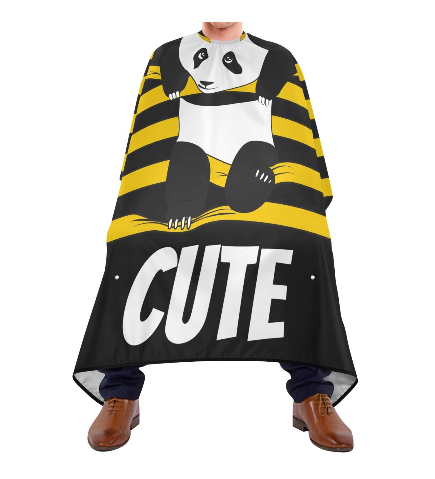 Waterproof Barber Cape - Cute Funny Panda & Cheetah Haircut Bib for Men | Unisex Hair Cutting Cape | Best Quality & Stylish Hair Salon Accessories - Buy Online on GoSupps.com