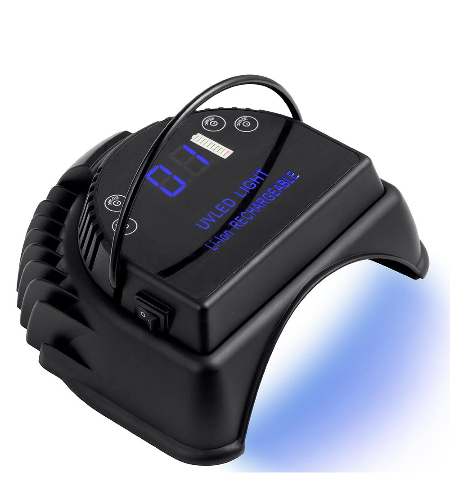 MINI LOP 64W Rechargeable Pro LED Gel Nail UV Light - Cordless Black Nail Lamp - Buy Online on GoSupps.com
