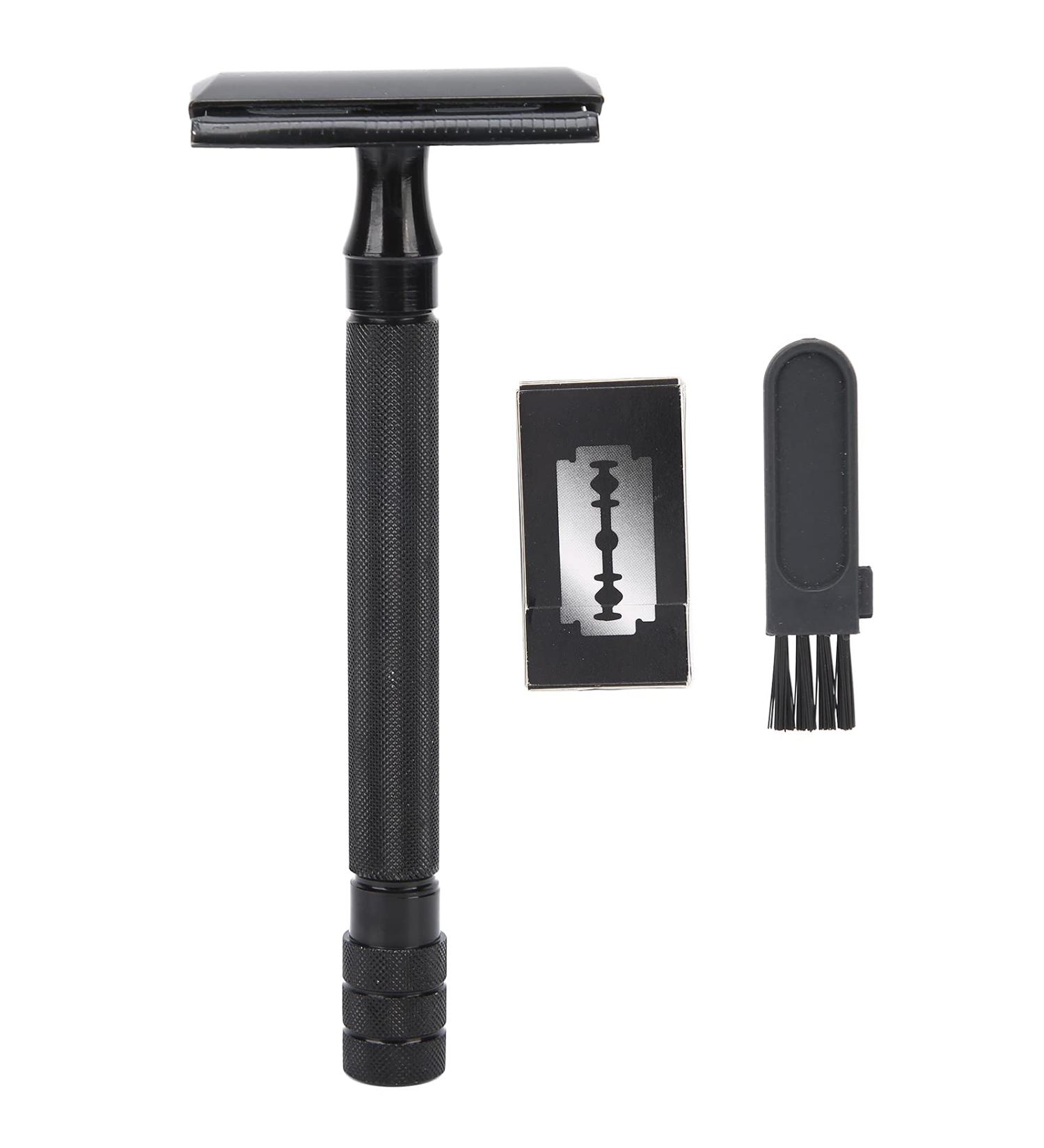 Ankroyu Portable Long Handle Double Edge Razor - 5 Blade Hair Trimmer for Face & Body - Premium Shaving Solution for All Skin Types - Buy Online on GoSupps.com