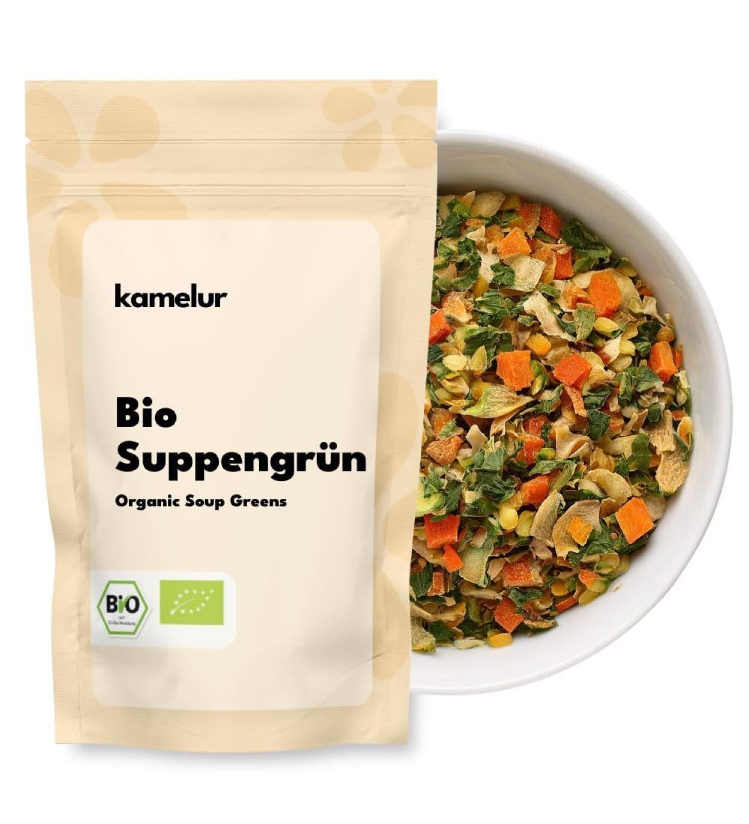  Kamelur Kamelur 1kg Organic Dried Soup Vegetables - High-quality organic dried soup vegetables - aromatic soup spice in biodegradable packaging - Buy Online on GoSupps.com
