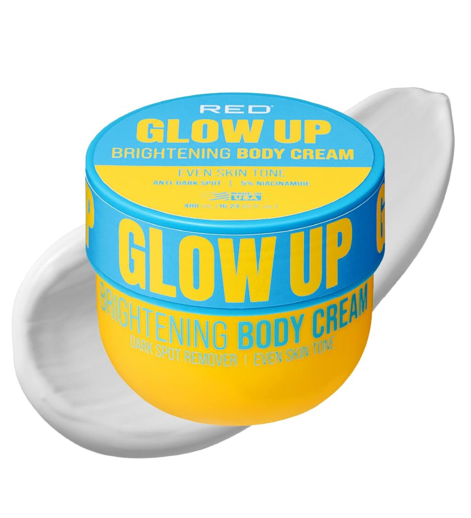Red by Kiss Glow Up Skin Toning Body Cream with Kojic Acid & Turmeric for Dark Spots, Scars, Body Acne, Hyperpigmentation, Radiant Glow & Even Skin Tone (Body Cream, 16.23 fl oz) - Buy Online on GoSupps.com