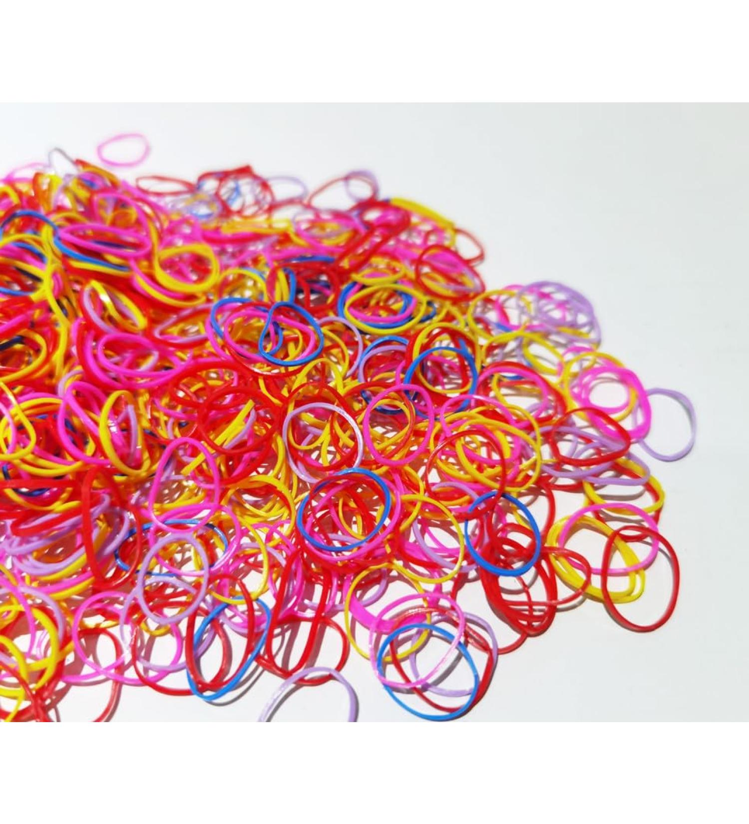 3000 Pcs Multicolor Elastic Hair Bands for Women and Girls - Small Rubber Bands for Hair in Red Pink Yellow Blue | Hair Ties, Bobbles, and Mini Elastics - Buy Online on GoSupps.com