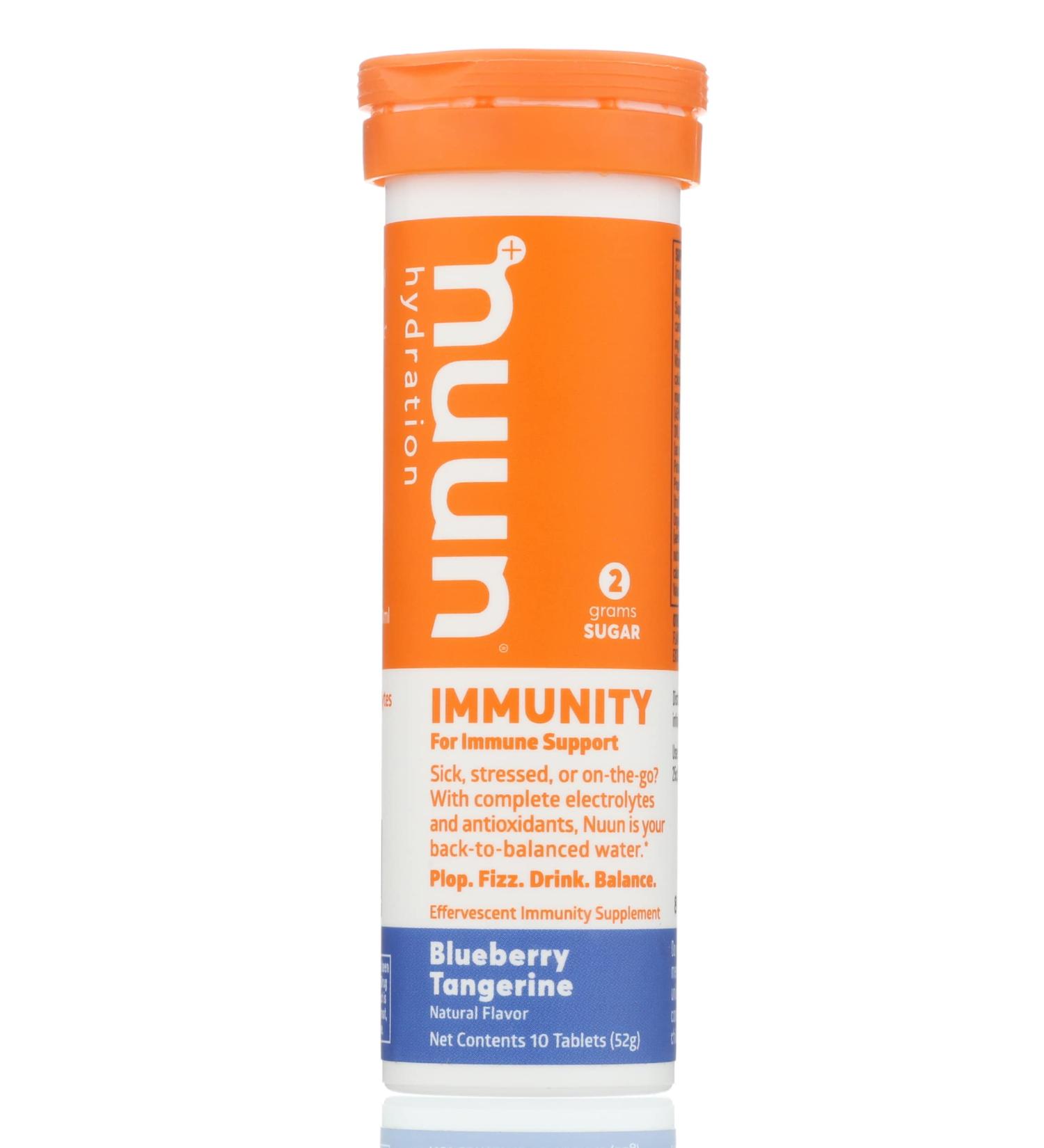 Nuun Immunity Blueberry Tangerine Electrolyte Drink Tablets 10 Tablets (Pack of 8)