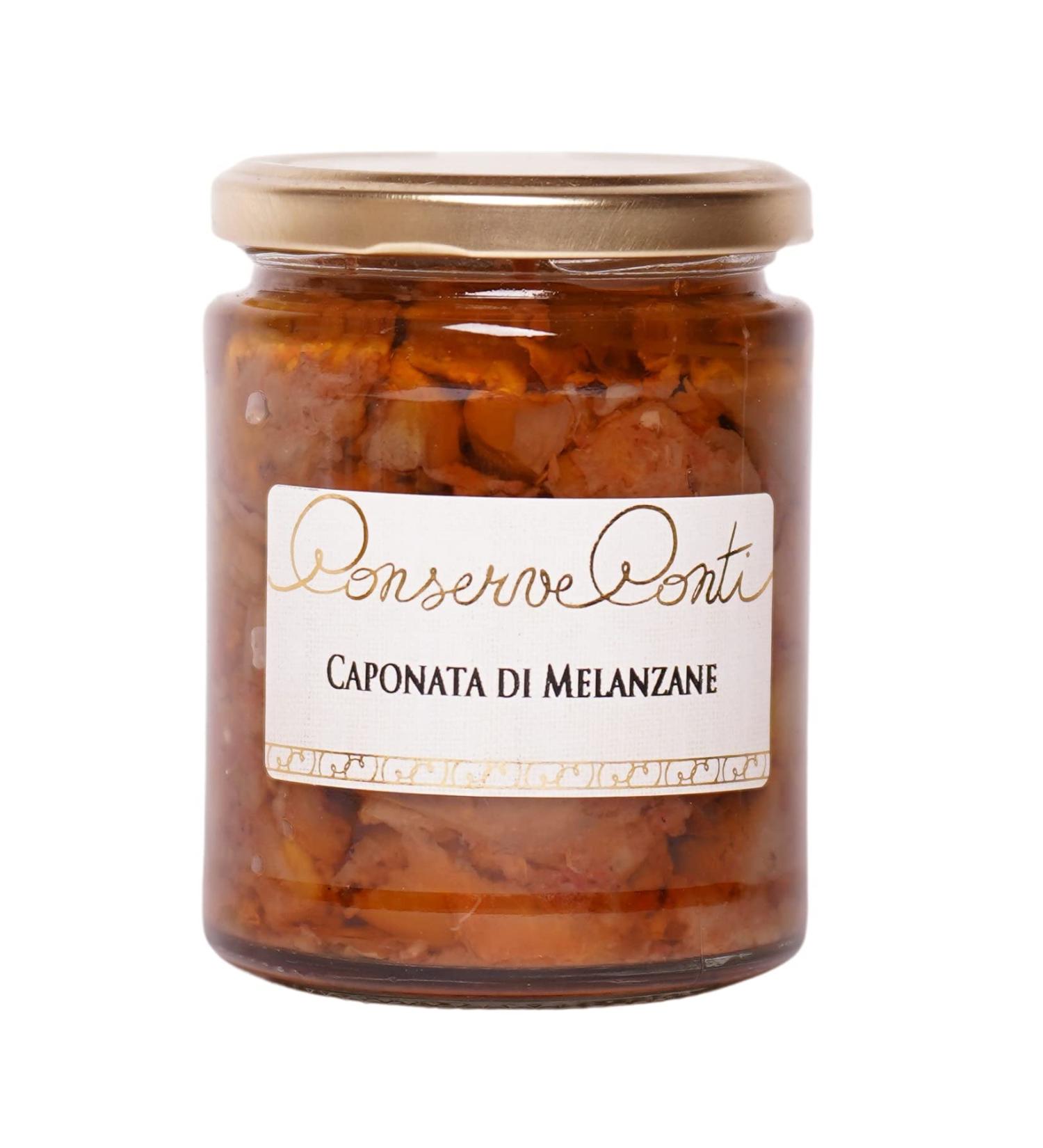 Sicilian eggplant caponata with extra virgin olive oil - Jar of ml 314 - handmade - Buy Online on GoSupps.com