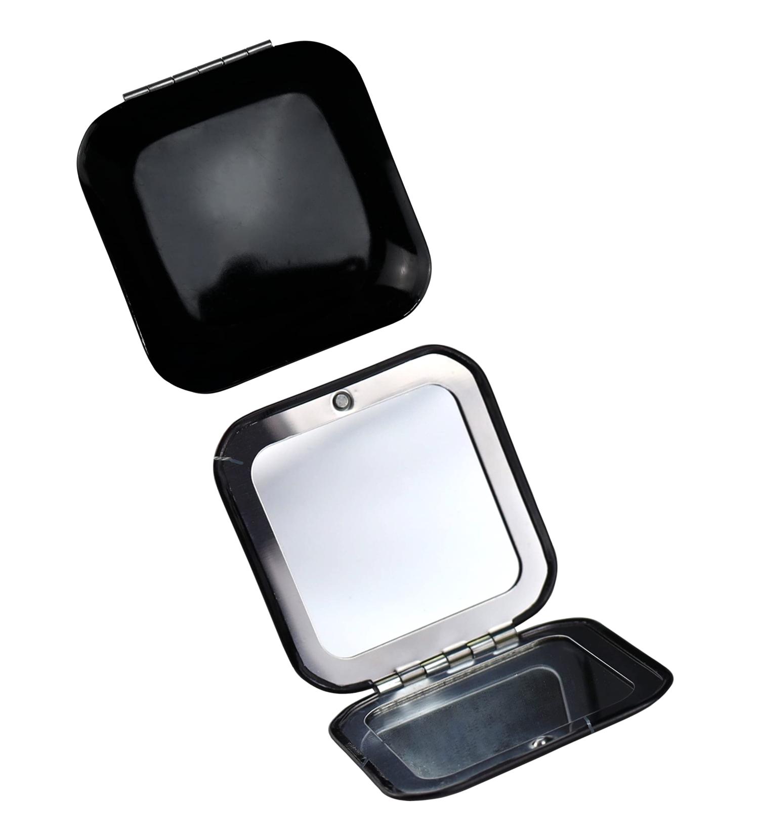 Iconikal Metal Compact Mirror 1X/3X Magnification Black 2-Pack - Portable Makeup Mirrors - Buy Online on GoSupps.com