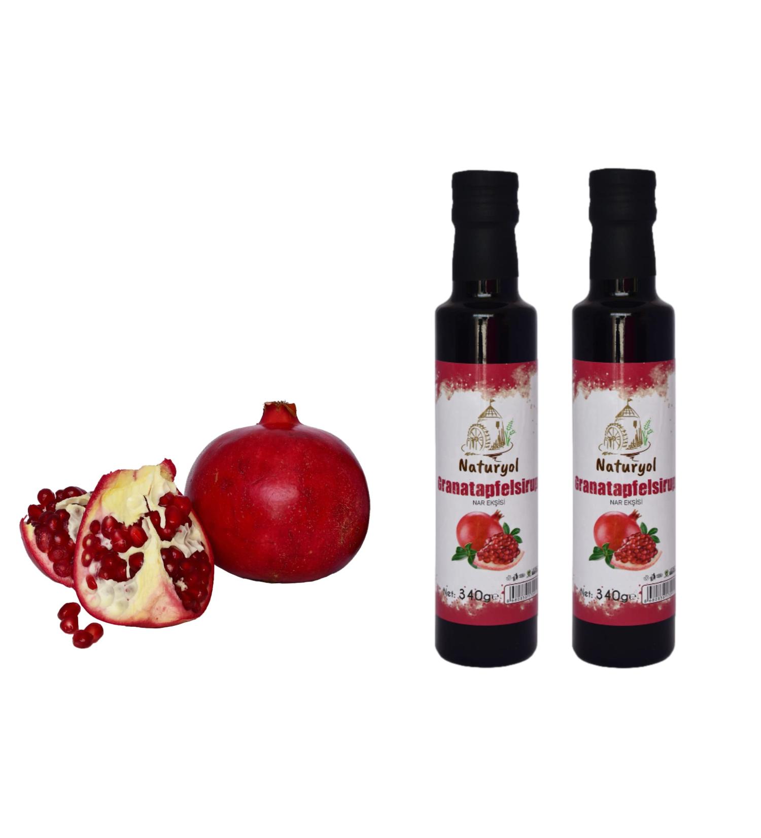  PERGAMO Natural Flavor Permium Original Pomegranate Syrup 340 Gr. 2 pieces | No Additives Without Sugar | 100% Vegan and Natural Pomegranate Syrup | 100% Handmade Pomegranate Syrup (Pack of 2) - Buy Online on GoSupps.com