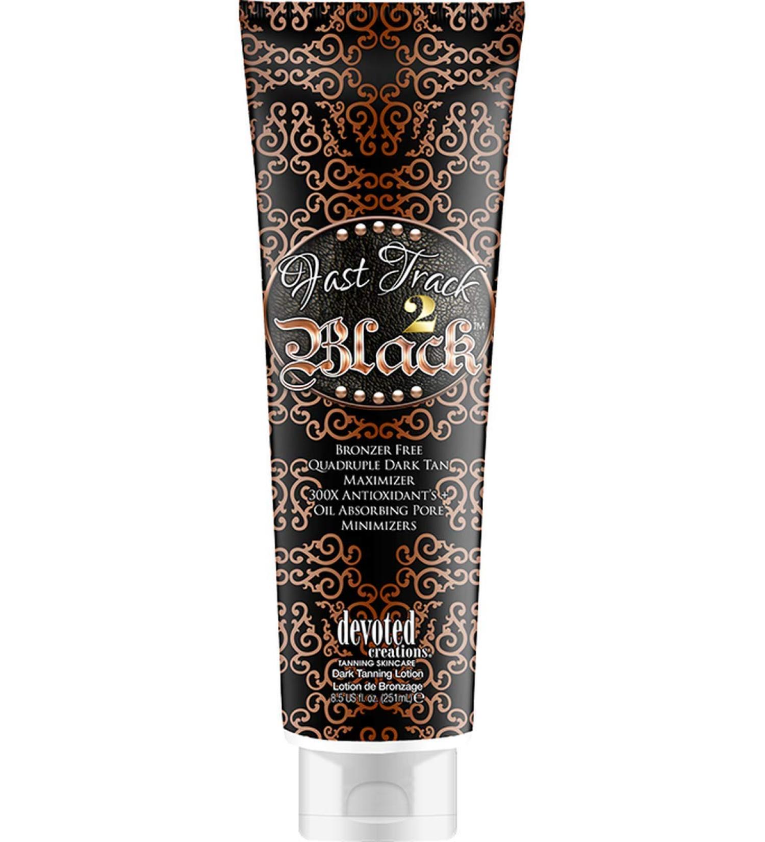 DEVOTED CREATIONS FAST TRACK 2 BLACK BRONZER FREE QUADRUPLE DARK TAN MAXIMISER 270ML 251 ml (Pack of 1)