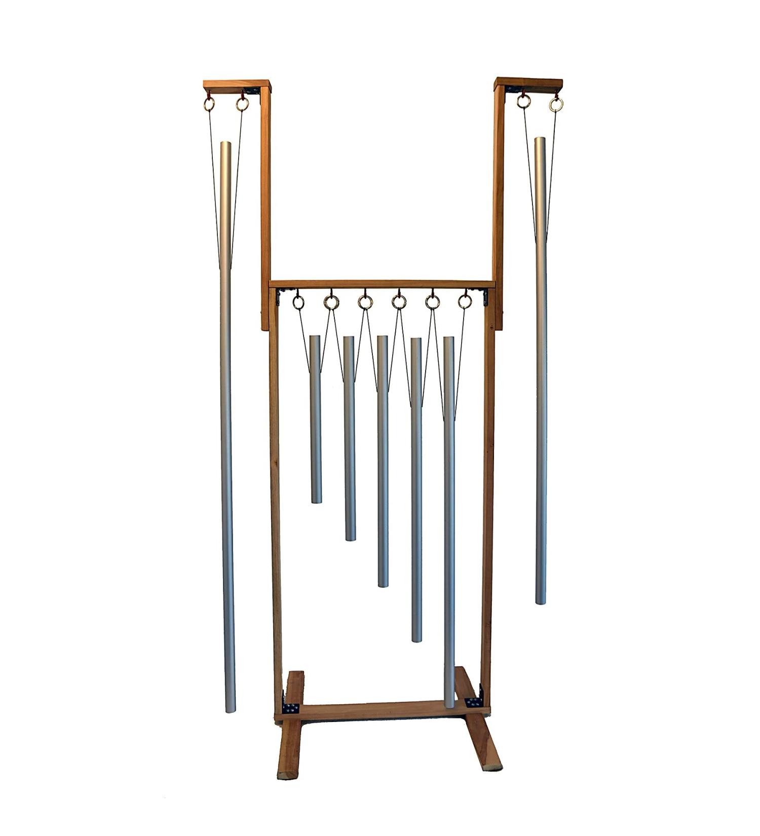 9 Sacred Solfeggio Healing Tuned Pipes Louder Than Tuning Forks with Wooden Stand and Mallet