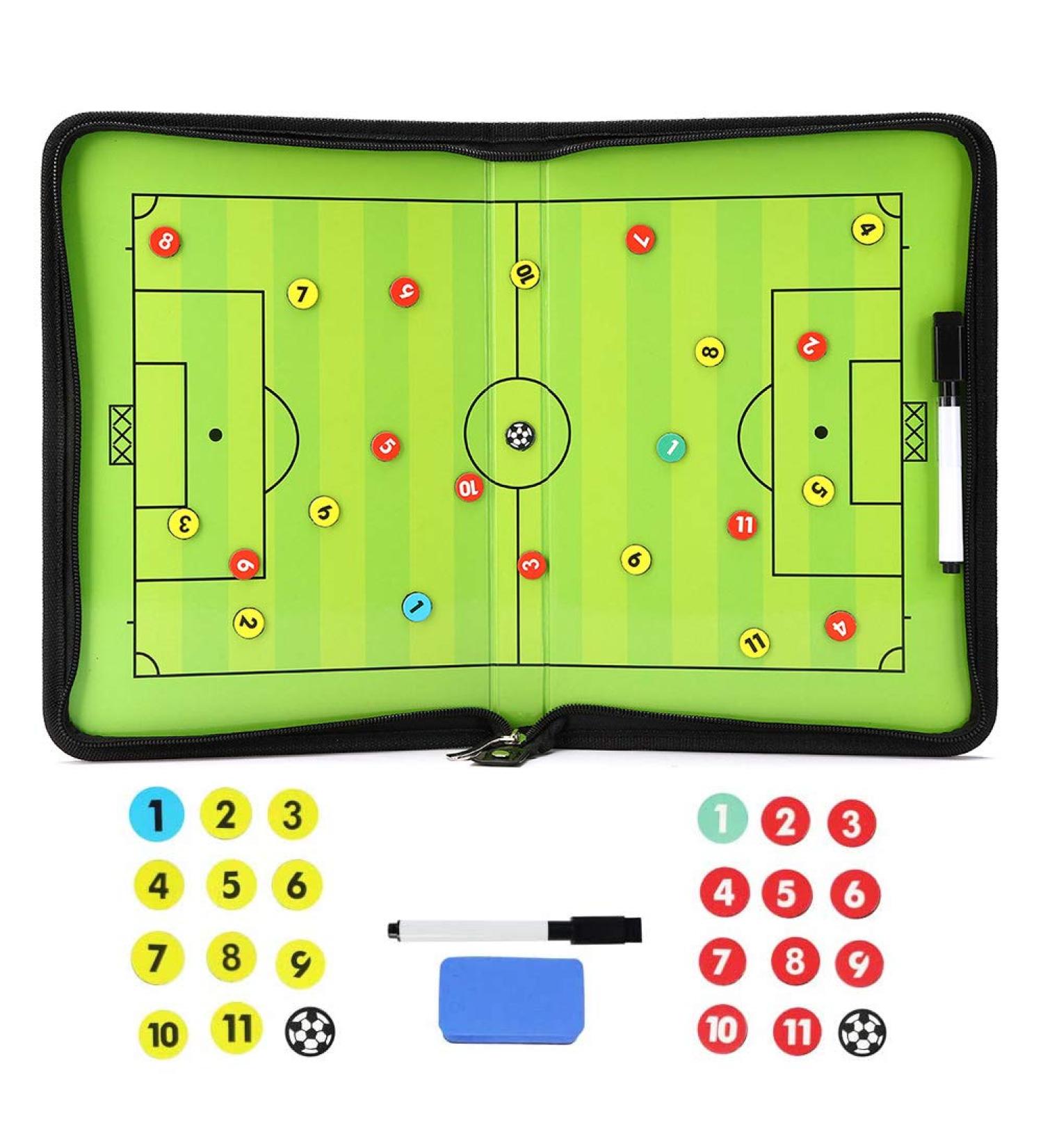 TXENCEX Football Coaching Board Coaches Clipboard Tactical Magnetic Board Kit Portable Strategy Coach Board with Dry Erase  Marker Pen and Zipper Bag - Buy Online on GoSupps.com