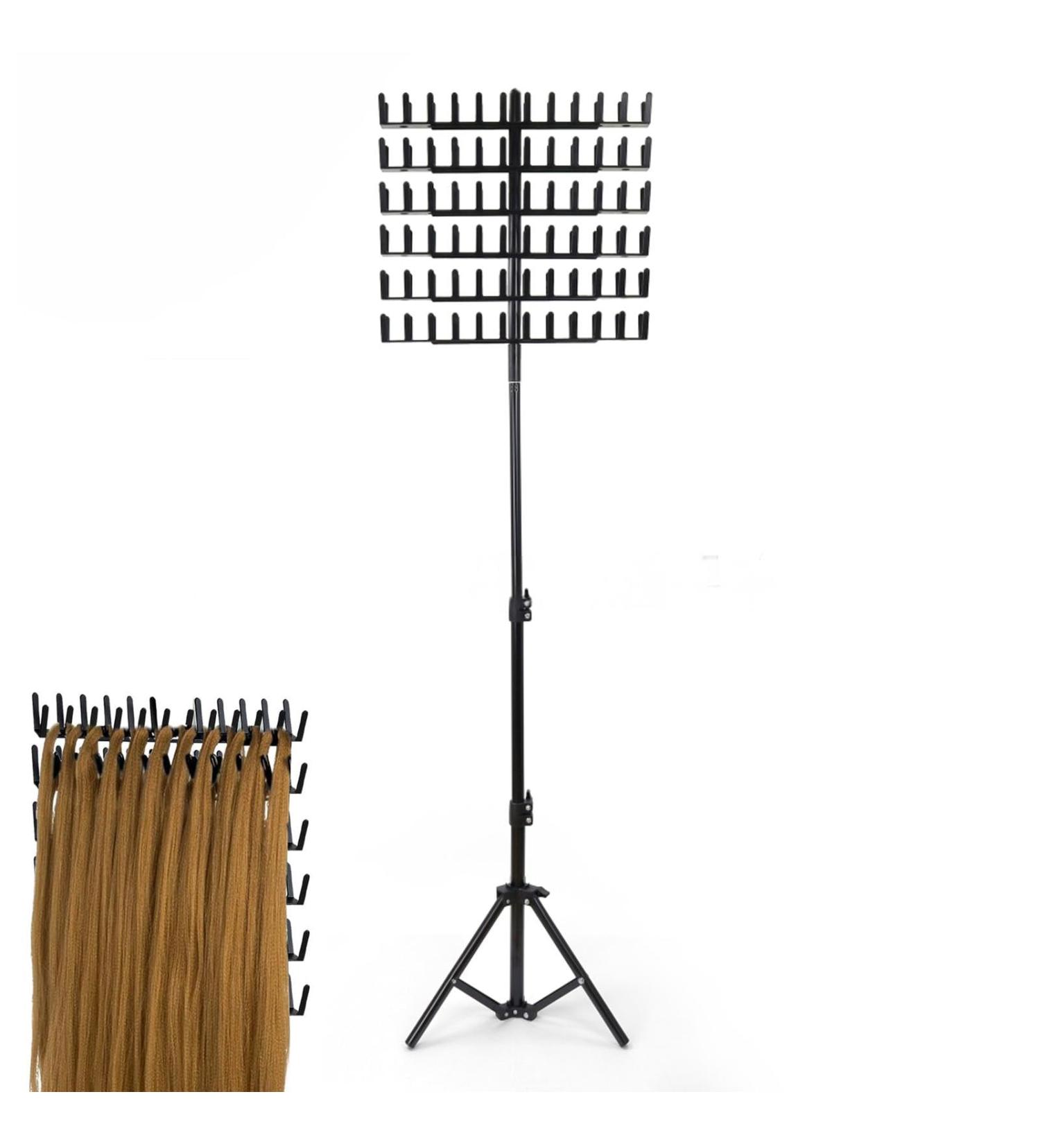 Buhyujkm Hair Extension Holder Stand | 144 Pegs Height Adjustable Hair Extension Holder For Braiders Hair Stand With Stylist Hair Braiding Tools Braiding Hair Supplies Included - Buy Online on GoSupps.com