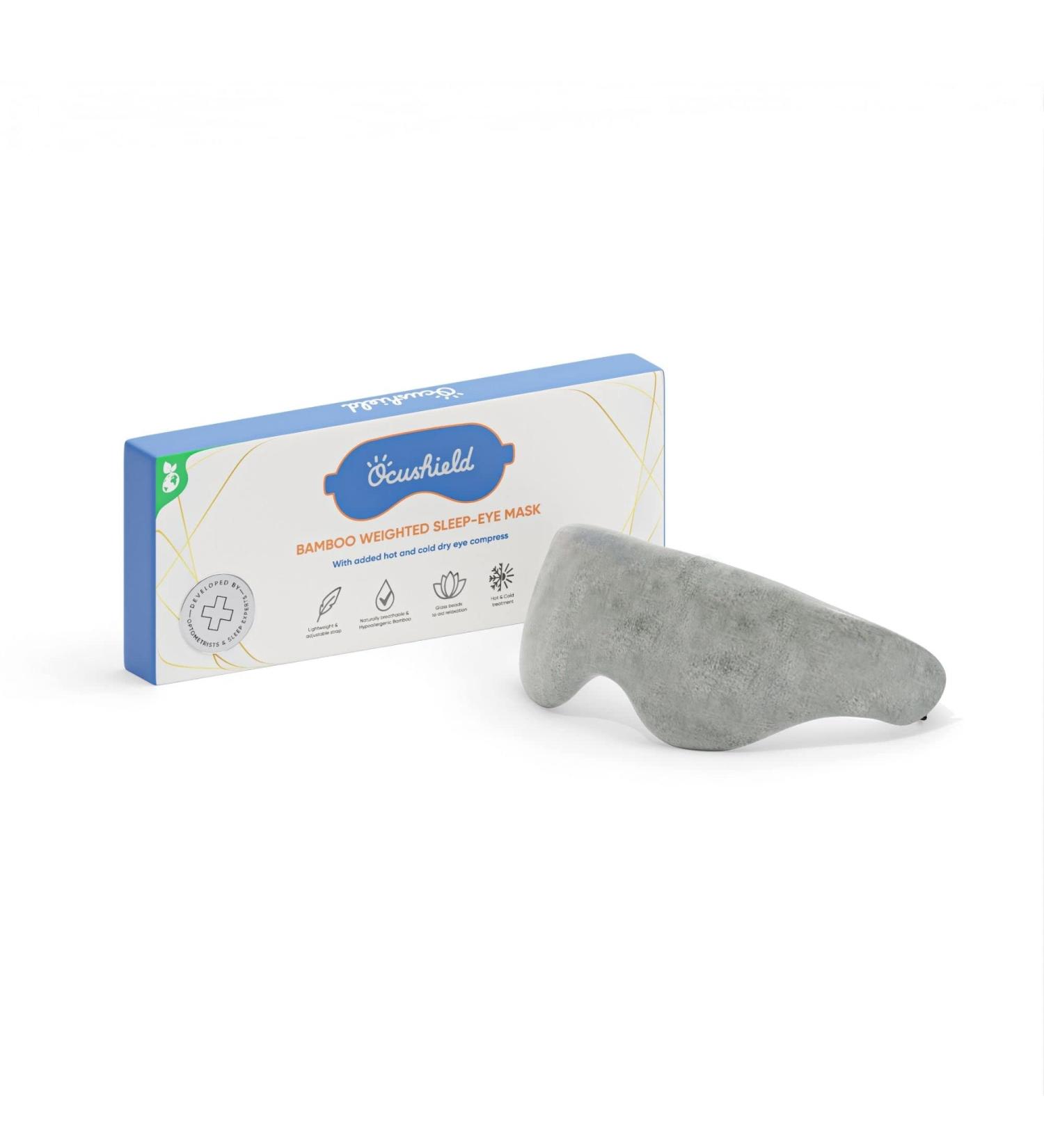 Ocushield Bamboo Weighted Eye Mask | Blackout & Cooling Treatment | Hypoallergenic | Relieve Puffy Eyes & Migraines - Buy Online on GoSupps.com