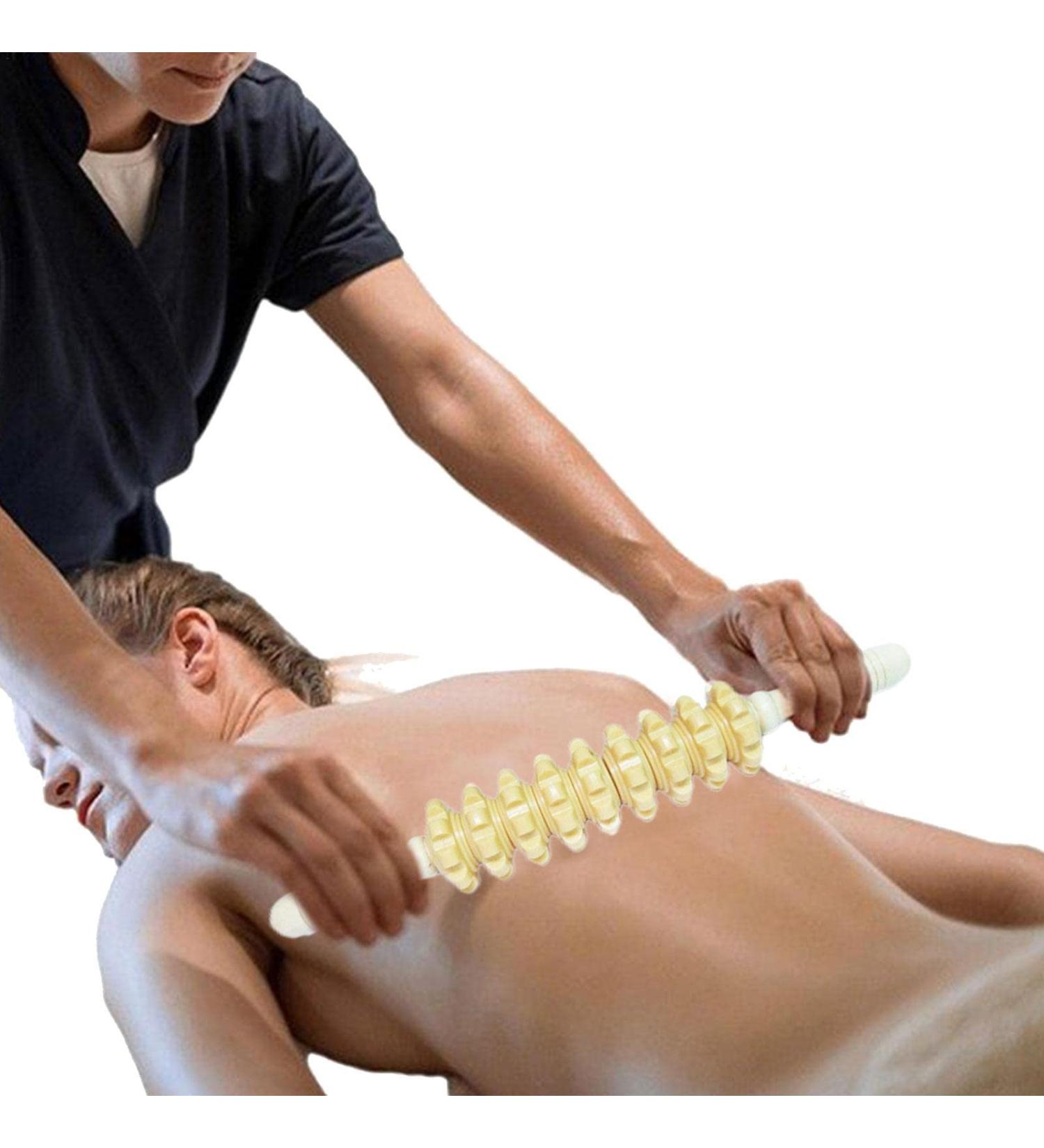 Samuliy Muscle Scooter | Trigger-Point Massage Roller with 9 Balls for Muscle Relief | Ideal for Athletes - Legs Arms Calves Back & Thighs - Buy Online on GoSupps.com