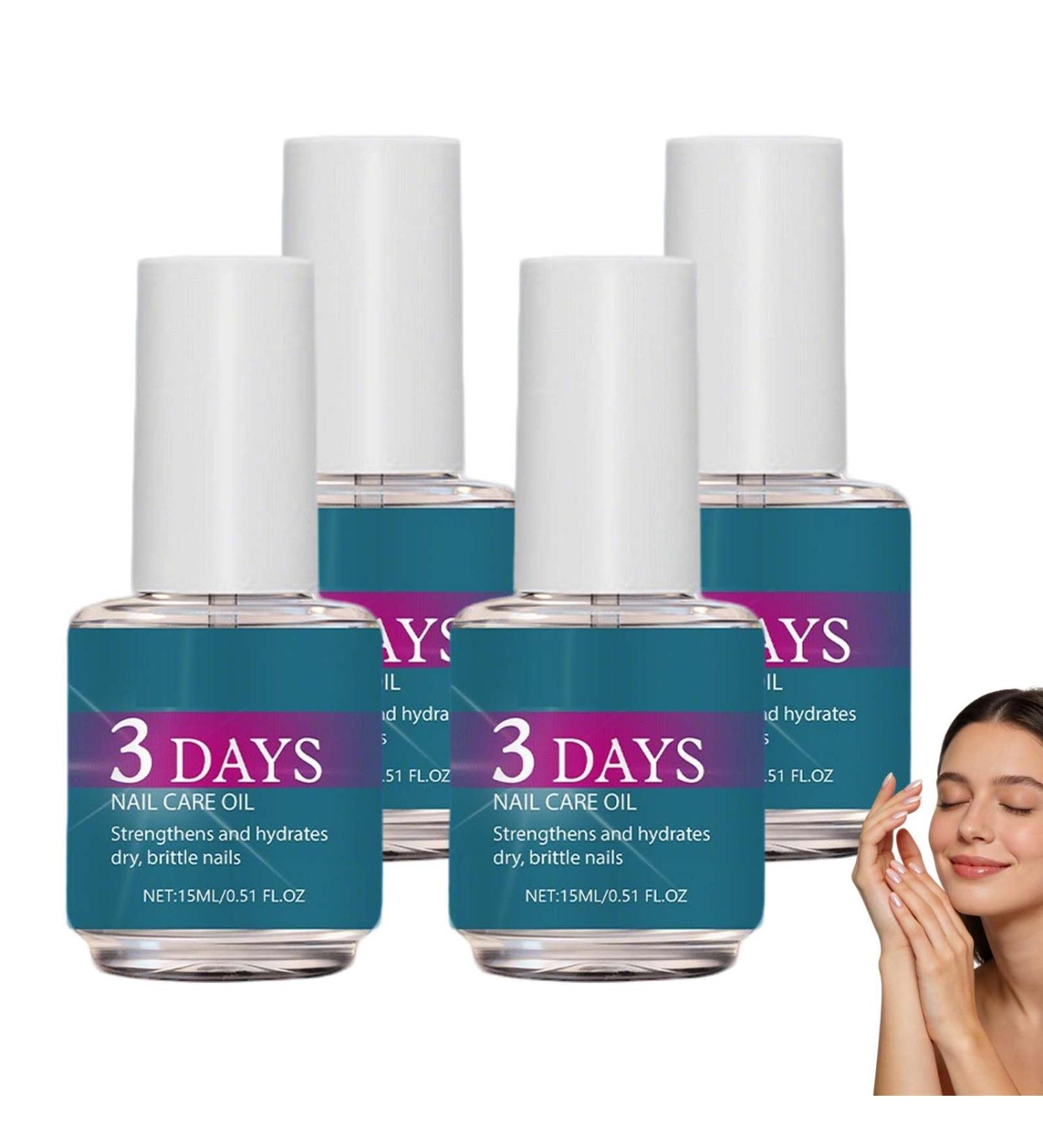 Huile de soin des ongles 3 jours la k ratine et aux acides amin s fortifiante pour ongles fragiles et ab m s huile pour cuticules et ong/les de pieds huiles de croissance quotidienne. (4PCS) - Buy Online on GoSupps.com