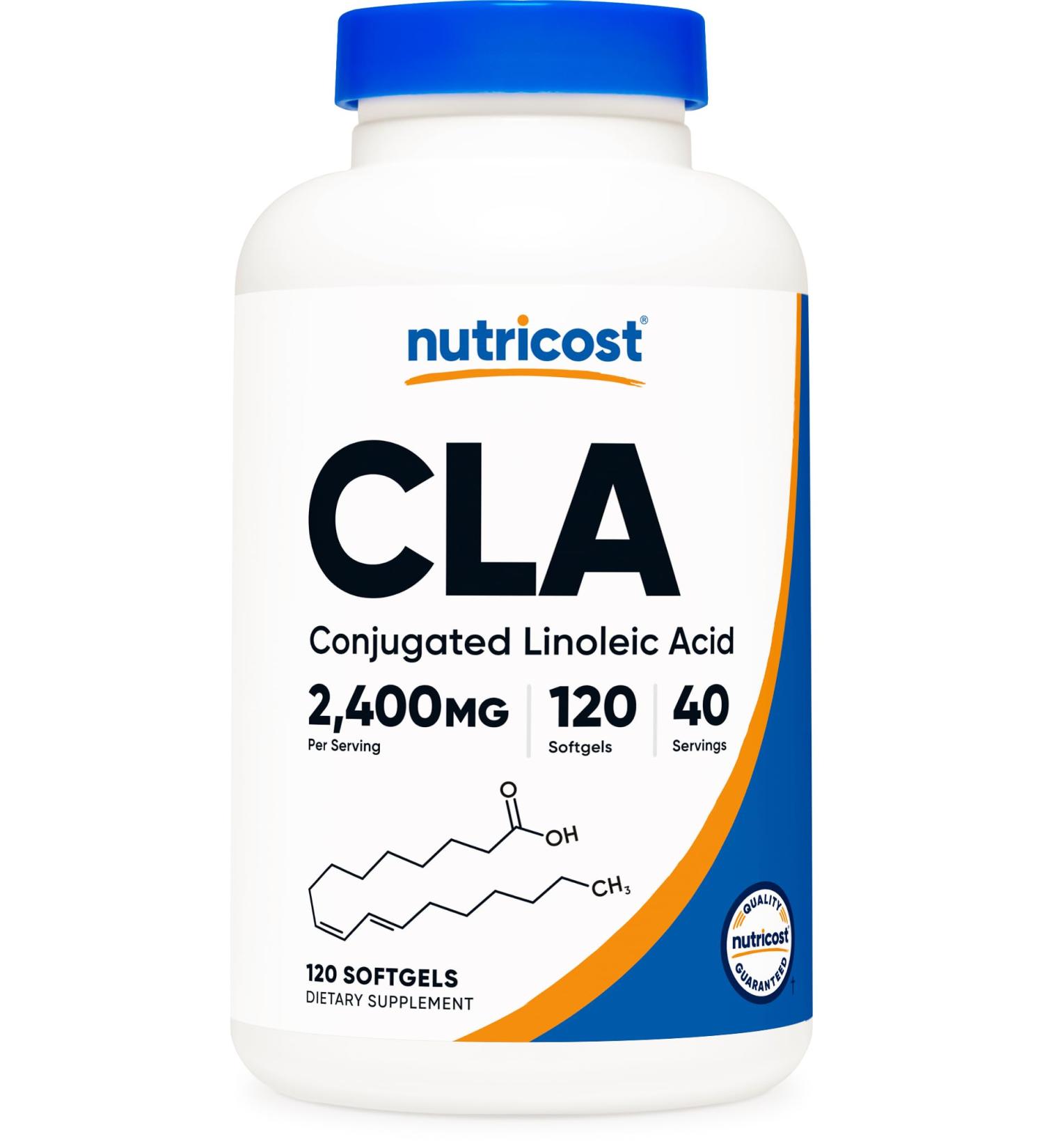 Nutricost CLA (Conjugated Linoleic Acid) 2 400mg 120 Softgels - Gluten Free Non-GMO 800mg Per Softgel 120 Count (Pack of 1) - Buy Online on GoSupps.com
