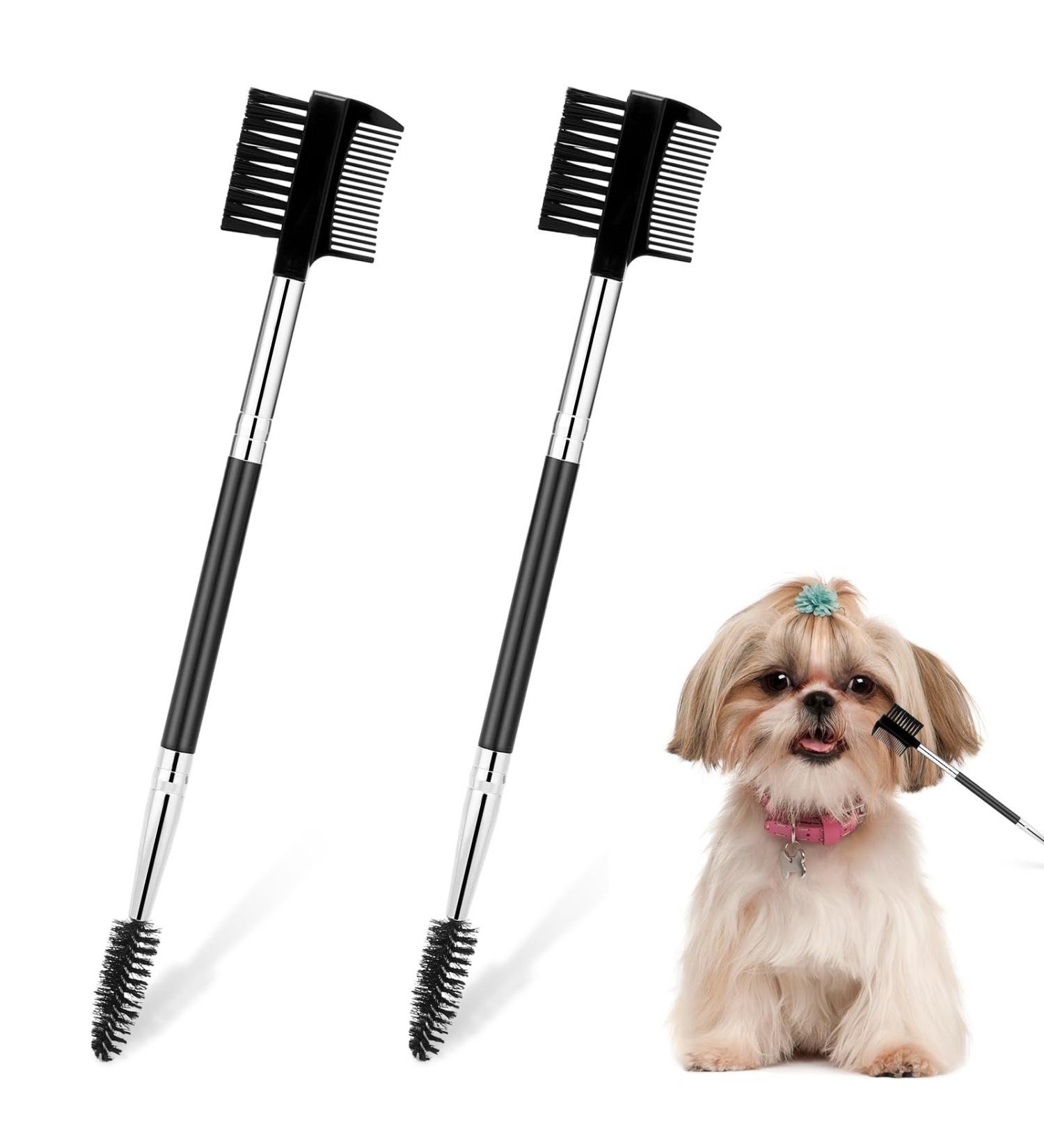 2-Piece Dog Tear Stain Remover Comb Set - Double-Sided Brush for Crust & Mucus Removal | Best International Shipping - Buy Online on GoSupps.com