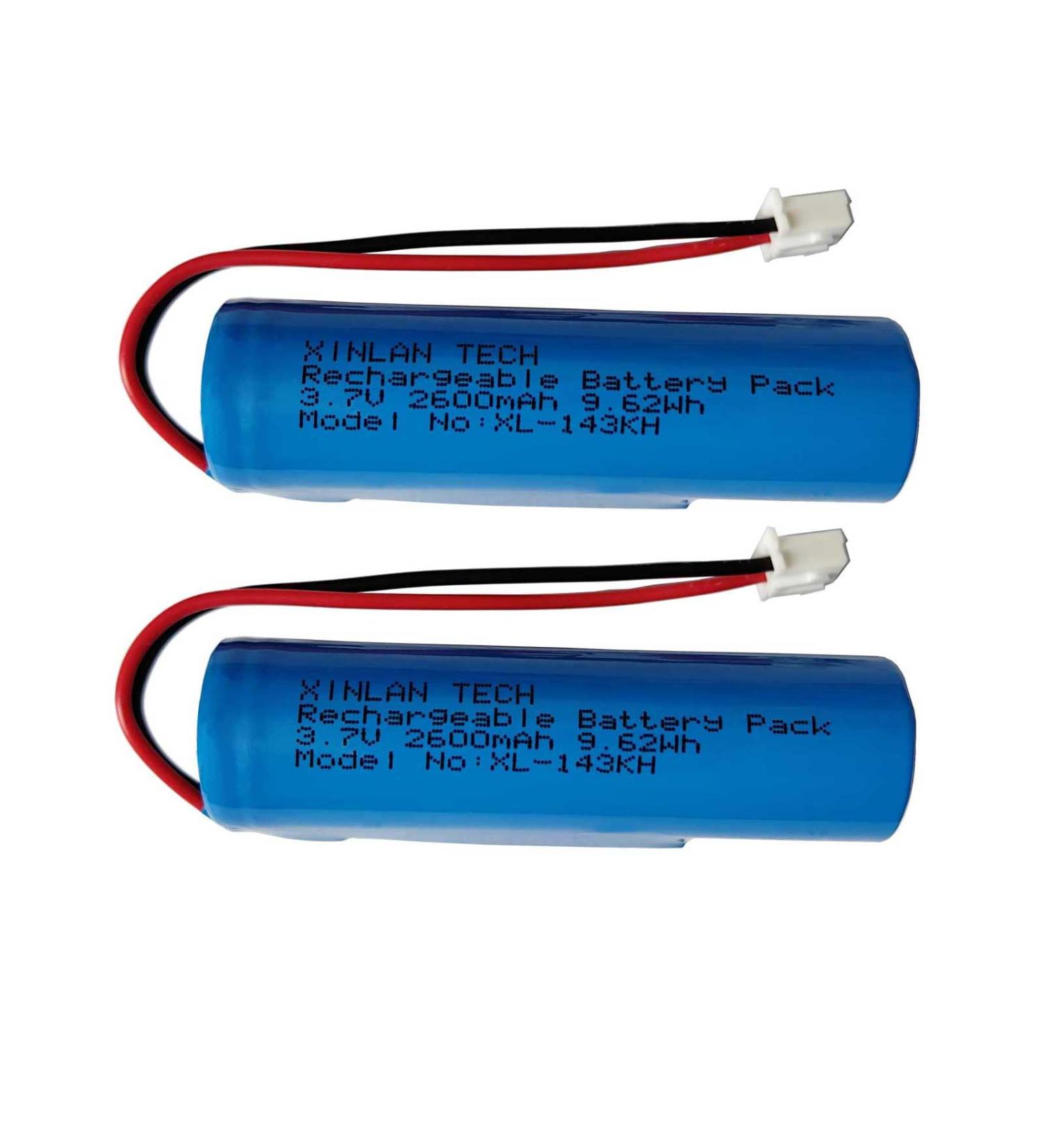 3.7V 2600mAh Li-ion Battery 2Pack for Croove B0143KH9KG Voice Amplifier - Rechargeable Replacement with XH2.54mm-2Pin Plug - Buy Online on GoSupps.com