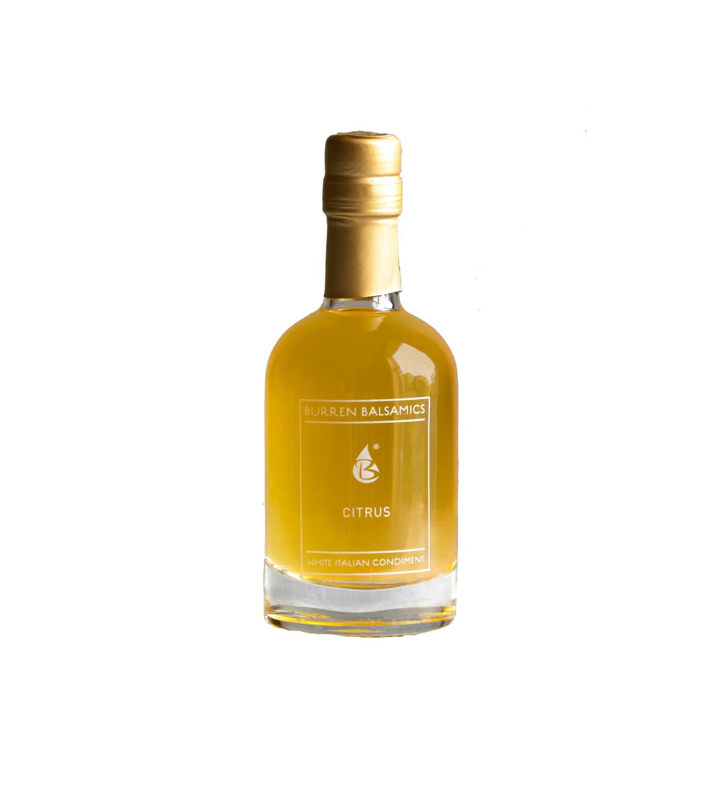 Burren Balsamics Citrus Infused White Balsamic Vinegar of Modena 100ml - Refreshing Citrus Flavor - Buy Online on GoSupps.com