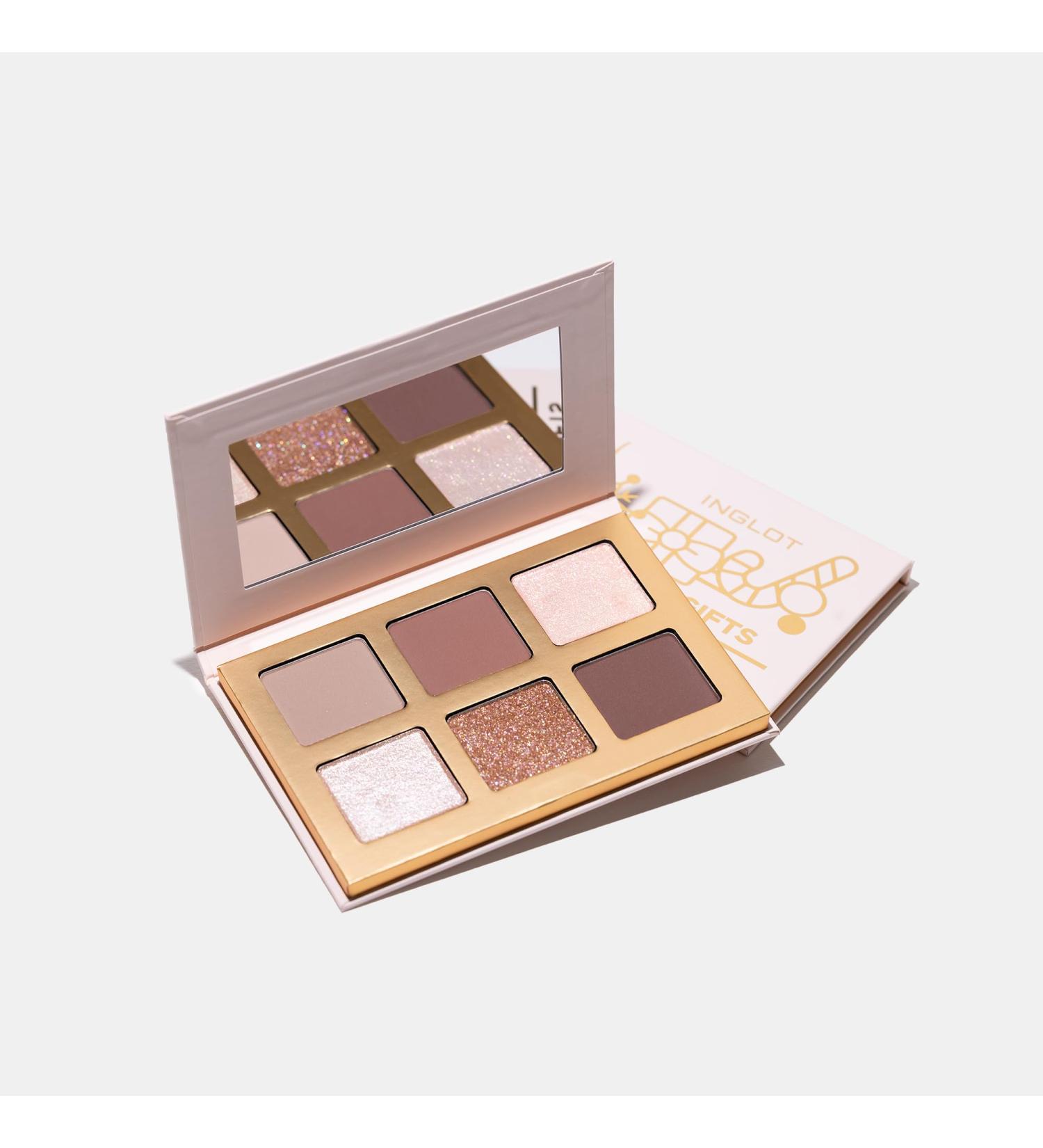 INGLOT | Gold'n'Gifts Eyeshadow Palette - Intense pigmentation | subtle shine and long-lasting effect | 6 shades of nude | beige and bronze for a natural and evening look - Buy Online on GoSupps.com