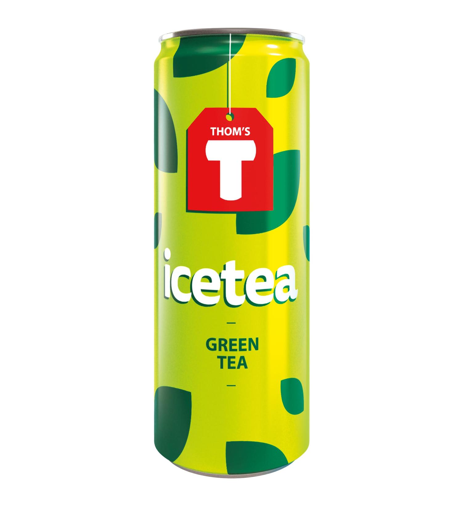 ThomsT Iced Green Tea 24x25cl - Refreshing Green Iced Tea Cans for Conscious Connoisseurs - International Shipping Available - Buy Online on GoSupps.com